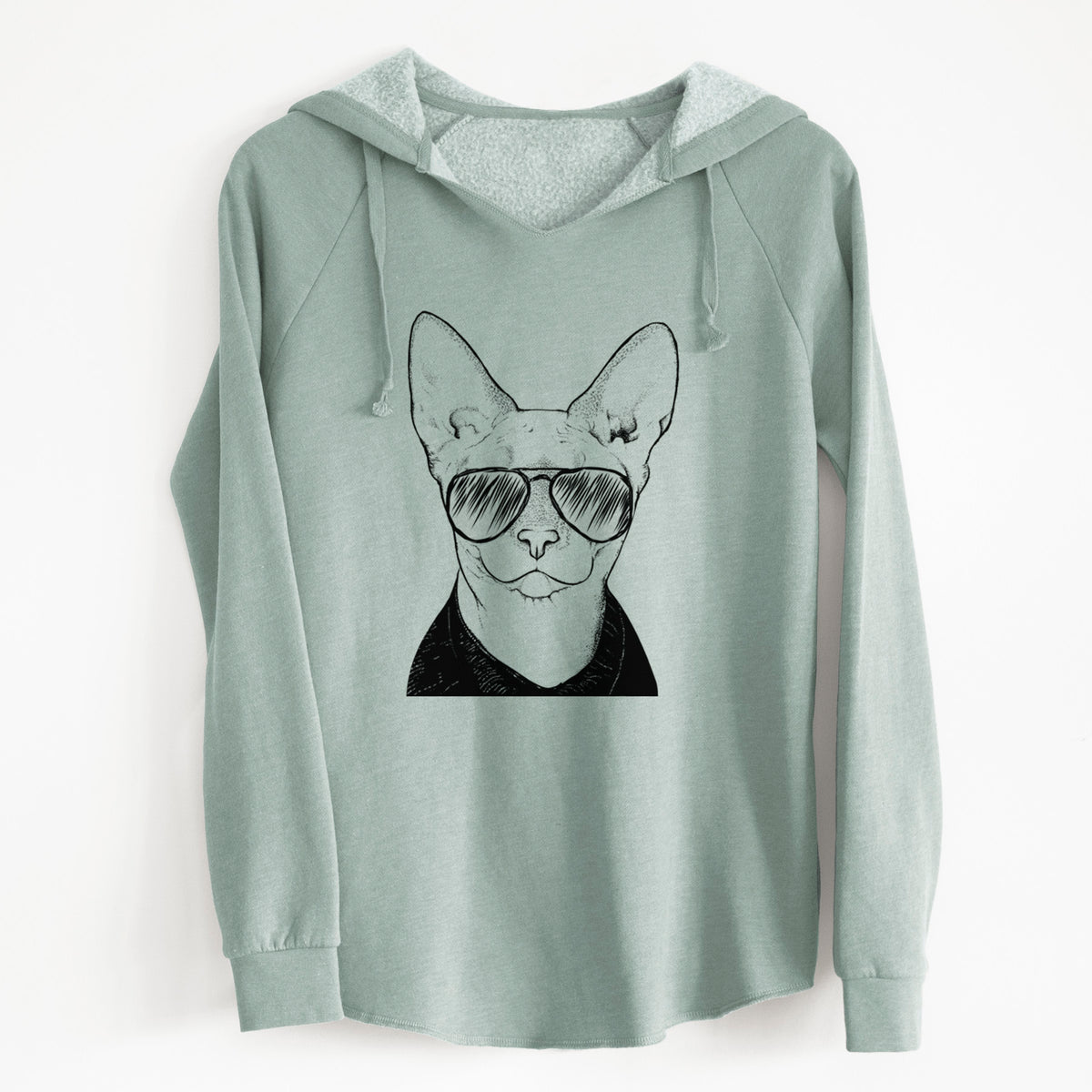 Aviator Oliver Watson the Sphynx Cat - Cali Wave Hooded Sweatshirt