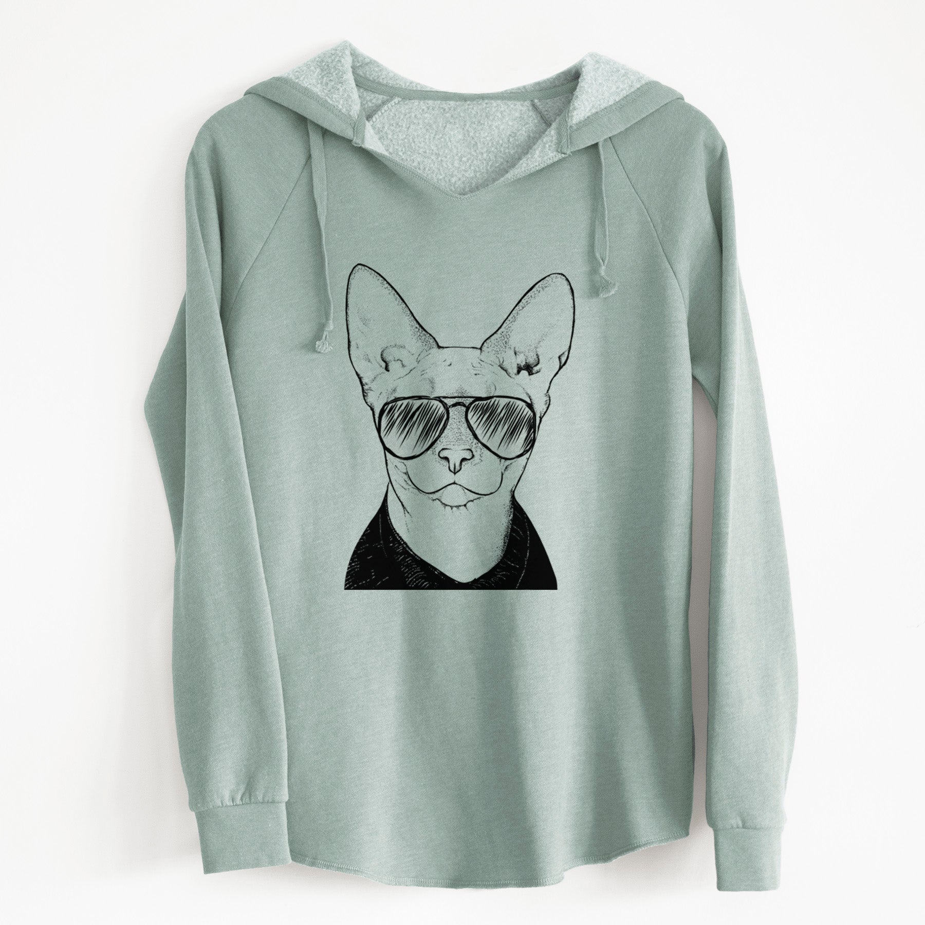 Aviator Oliver Watson the Sphynx Cat - Cali Wave Hooded Sweatshirt