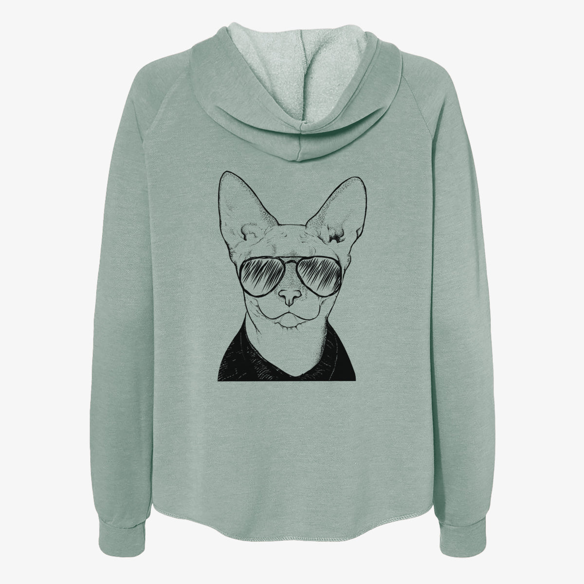 Oliver Watson the Sphynx Cat - Women's Cali Wave Zip-Up Sweatshirt