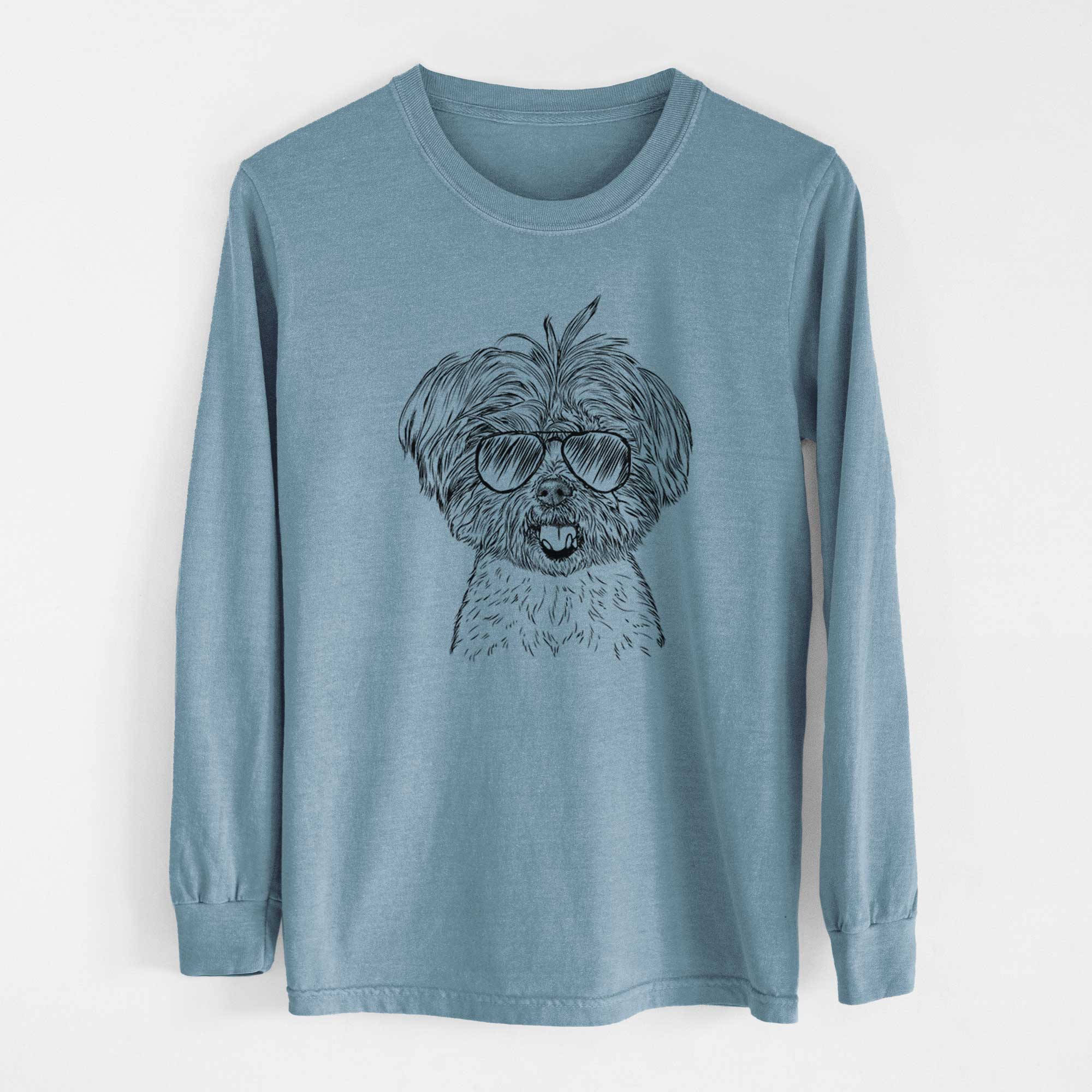 Aviators Oliver the Yorkie Mix - Heavyweight 100% Cotton Long Sleeve