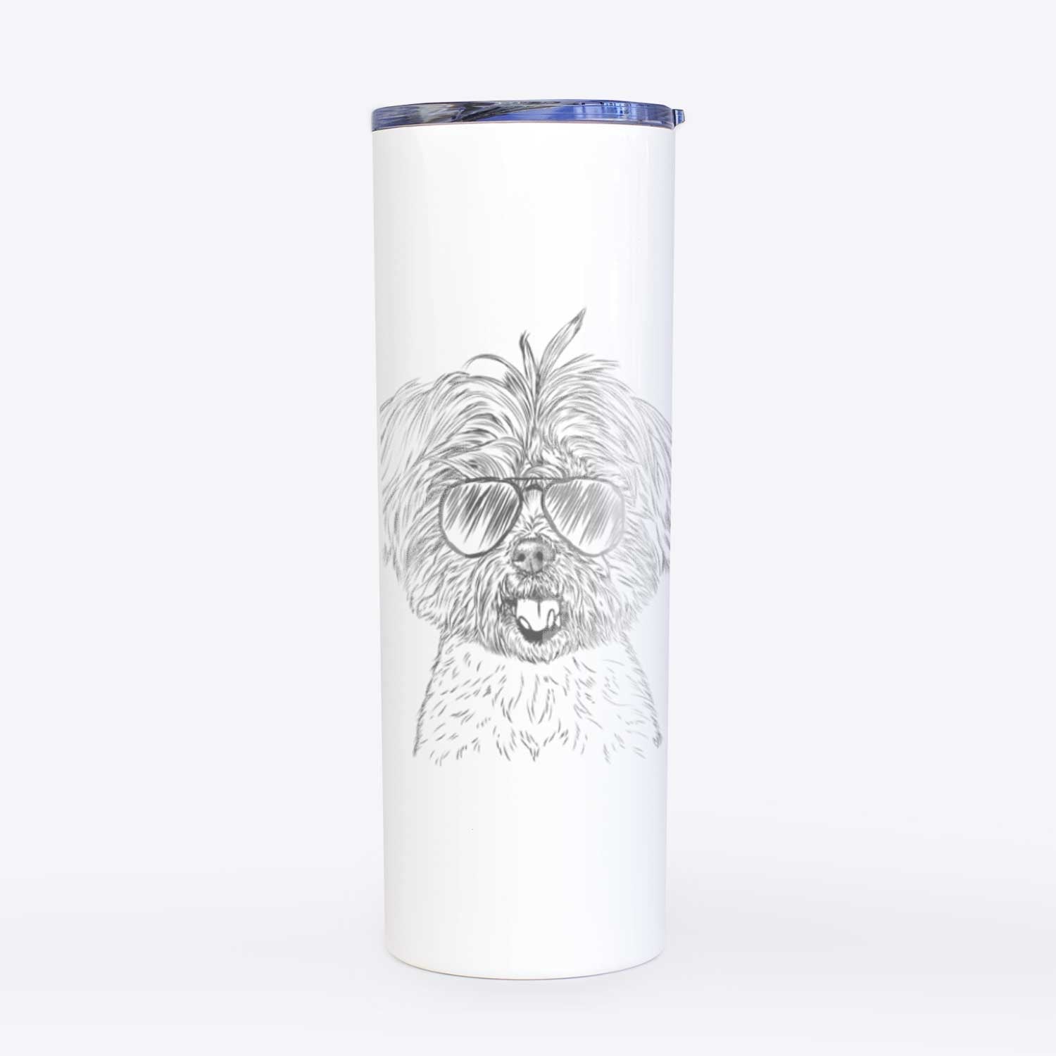 Oliver the Yorkie Mix - 20oz Skinny Tumbler