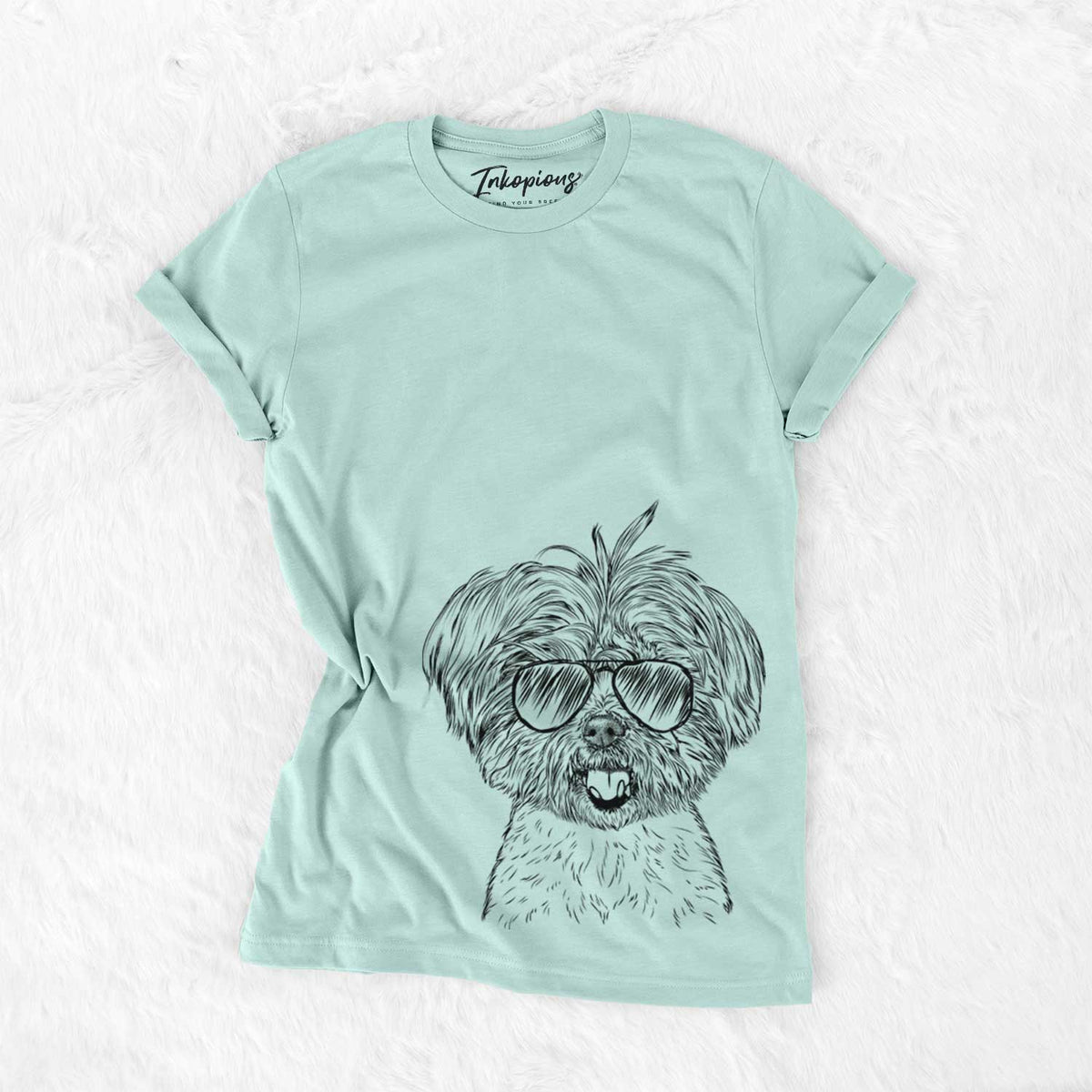 Aviator Oliver the Yorkie Mix - Unisex Crewneck