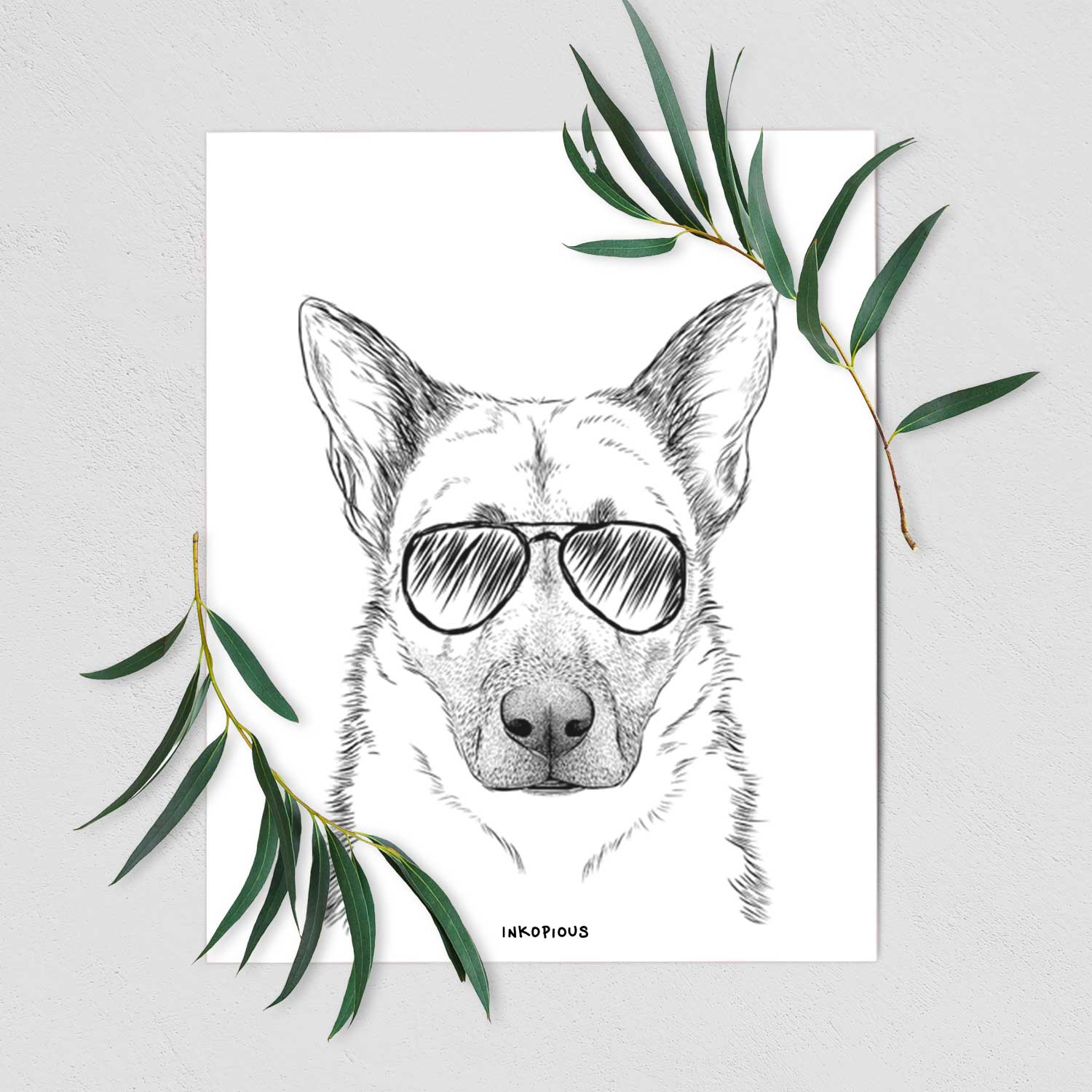 Oliverno the German Shepherd Art Print