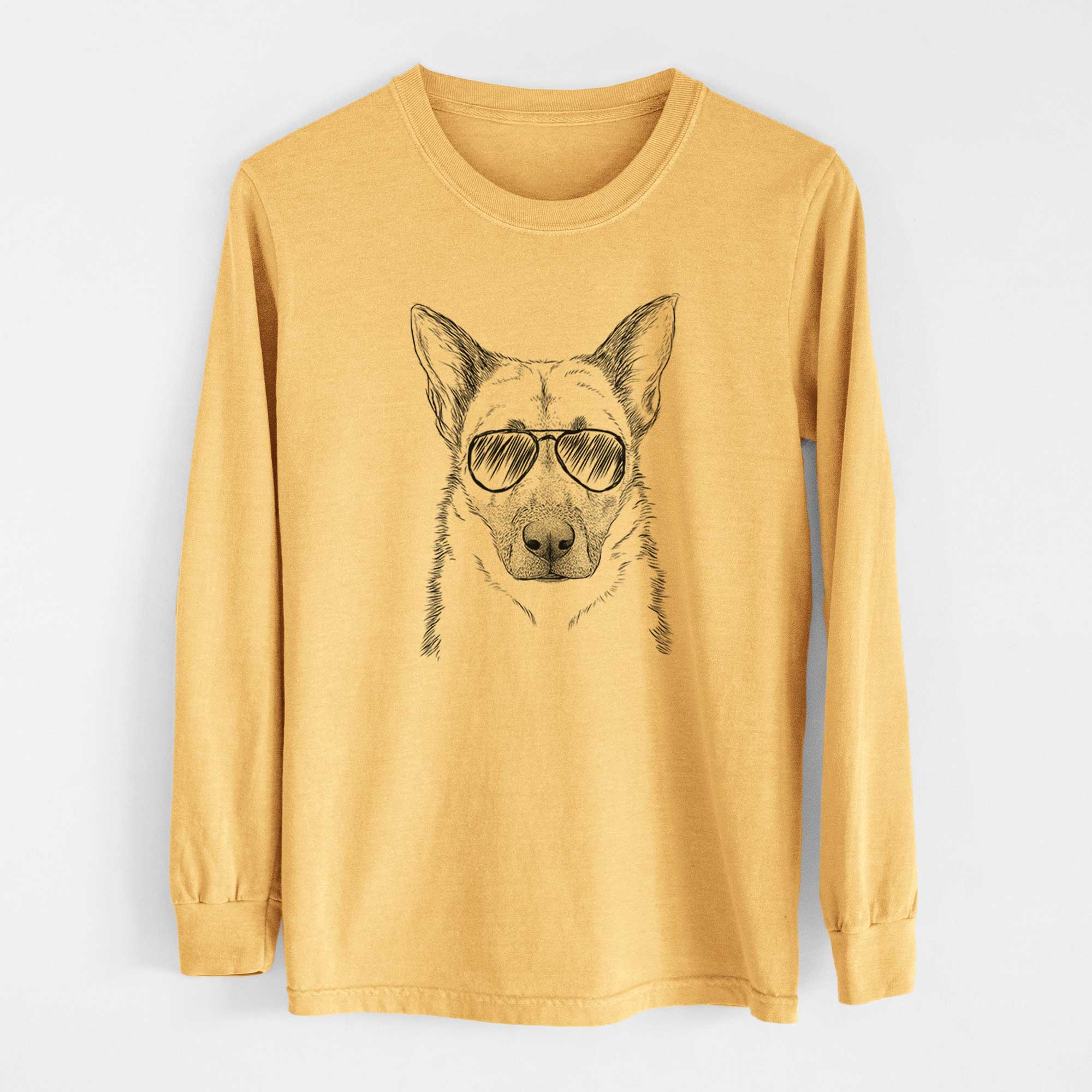 Aviators Oliverno the German Shepherd - Heavyweight 100% Cotton Long Sleeve