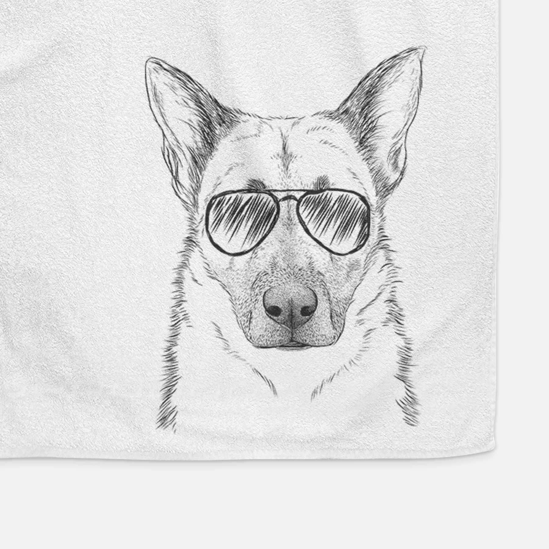 Oliverno the German Shepherd Decorative Hand Towel