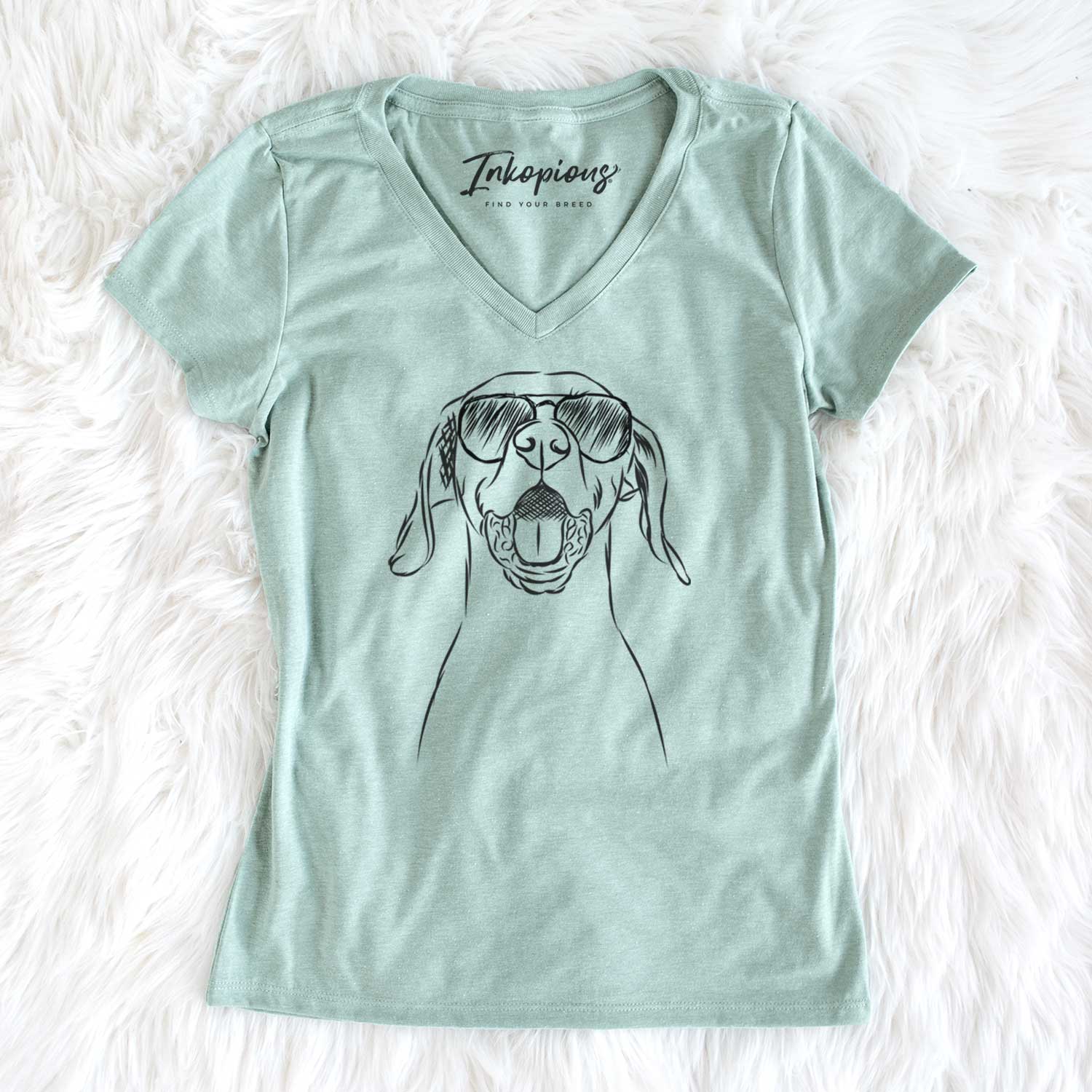 Aviator Ollie the Vizsla - Women's V-neck Shirt