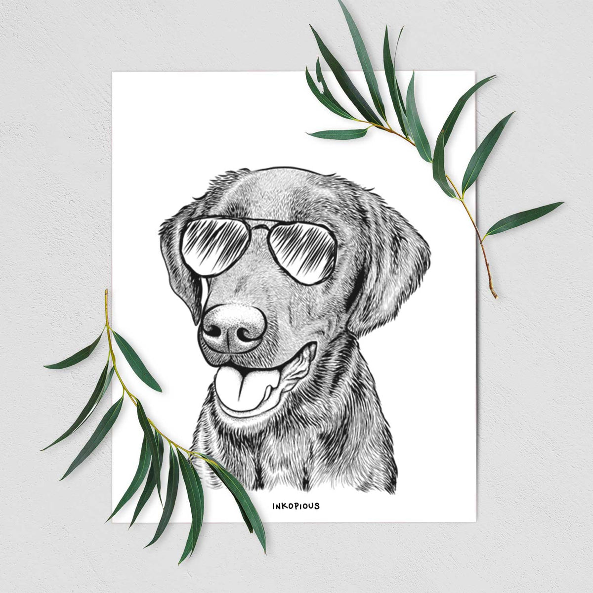 Onyx the Labrador Retriever Art Print