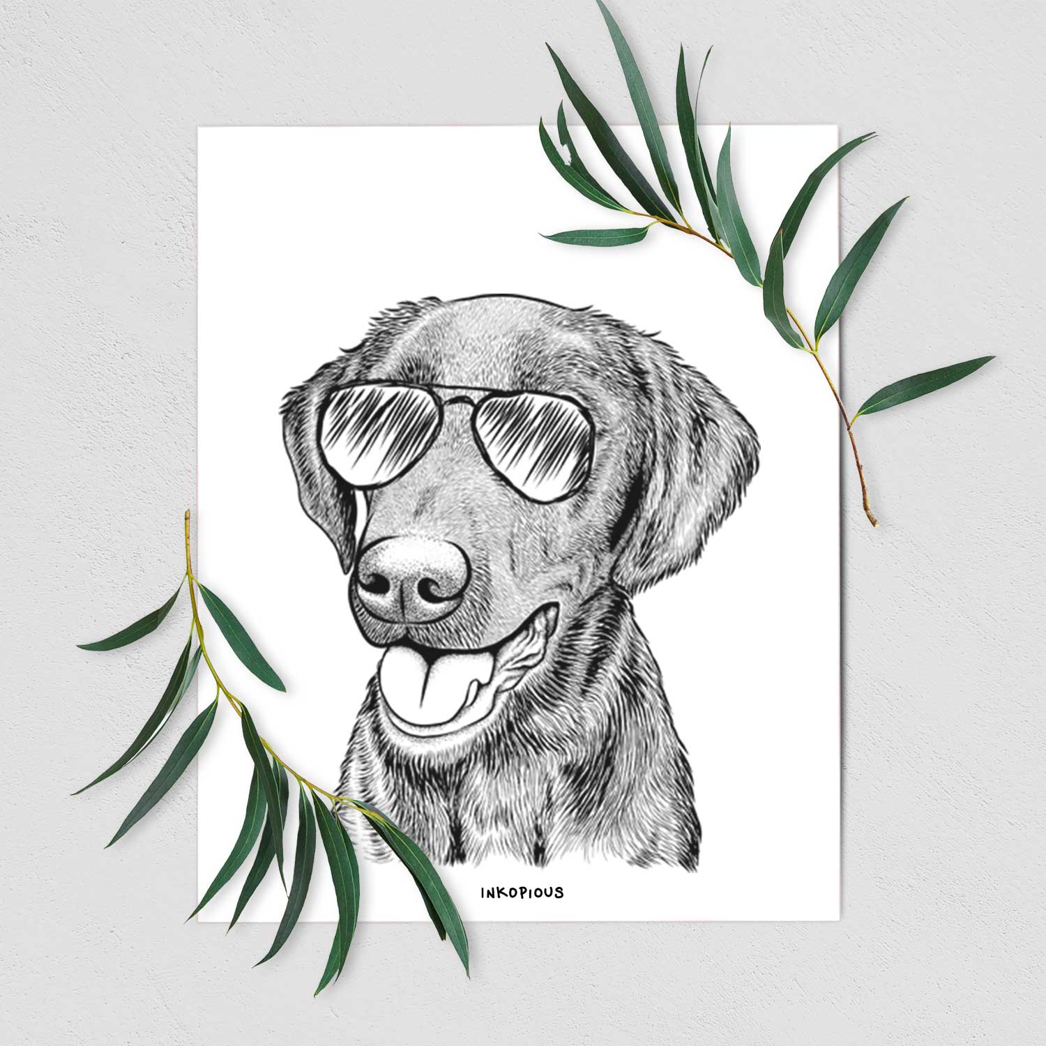 Onyx the Labrador Retriever Art Print