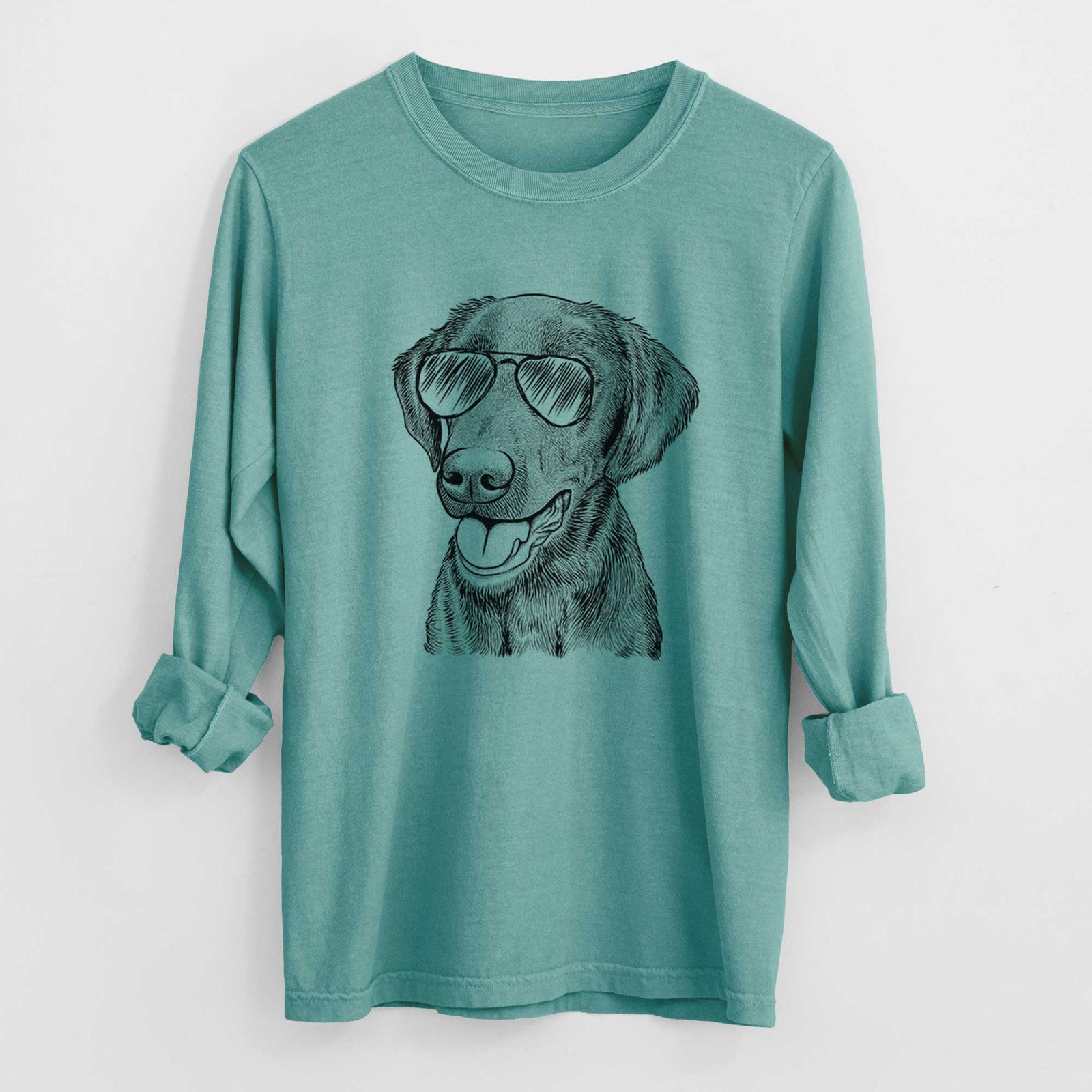 Aviators Onyx the Labrador Retriever - Heavyweight 100% Cotton Long Sleeve