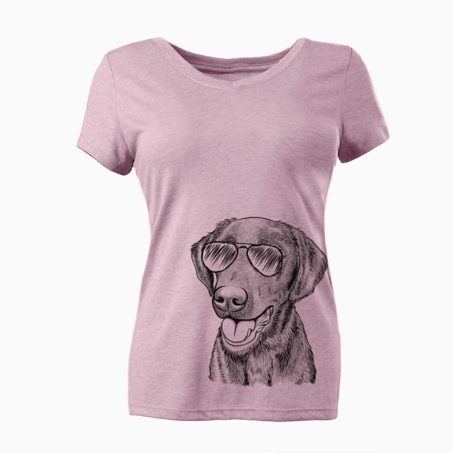 Aviator Onyx the Labrador Retriever - Women's V-neck Shirt