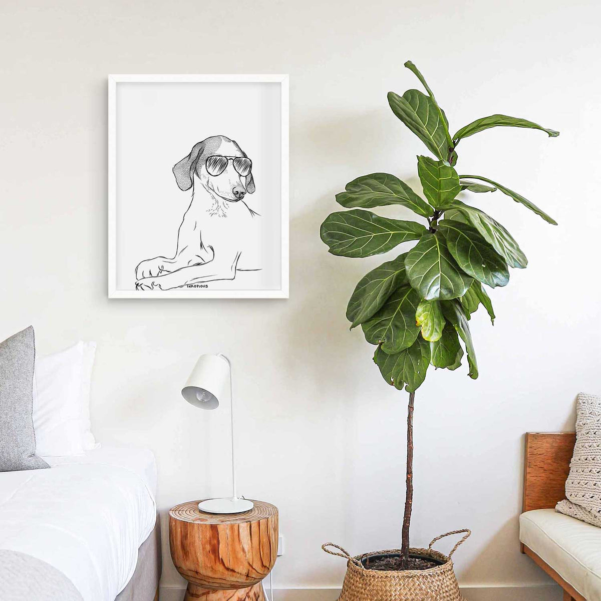 Opie the Foxhound Art Print