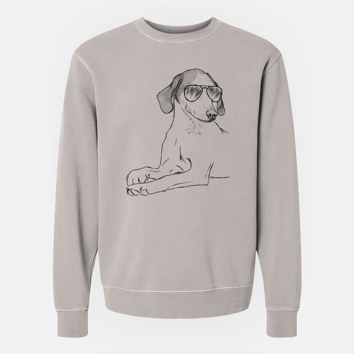 Aviator Opie the Foxhound - Unisex Pigment Dyed Crew Sweatshirt