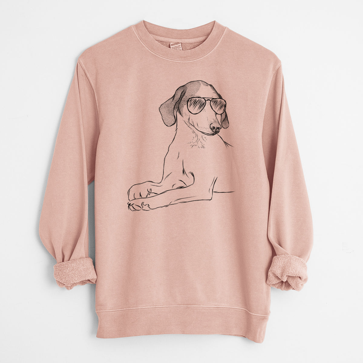 Aviator Opie the Foxhound - Unisex Pigment Dyed Crew Sweatshirt