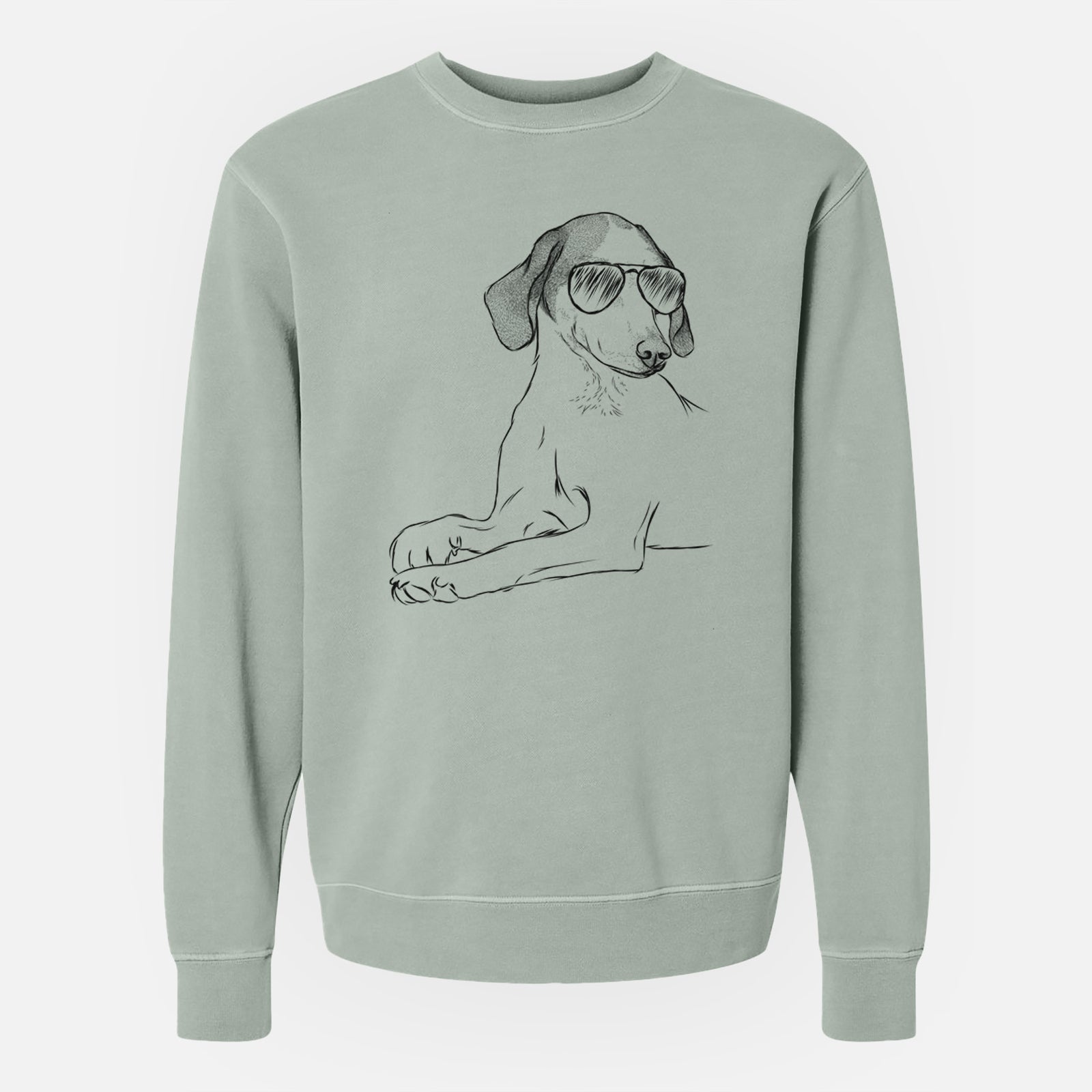 Aviator Opie the Foxhound - Unisex Pigment Dyed Crew Sweatshirt