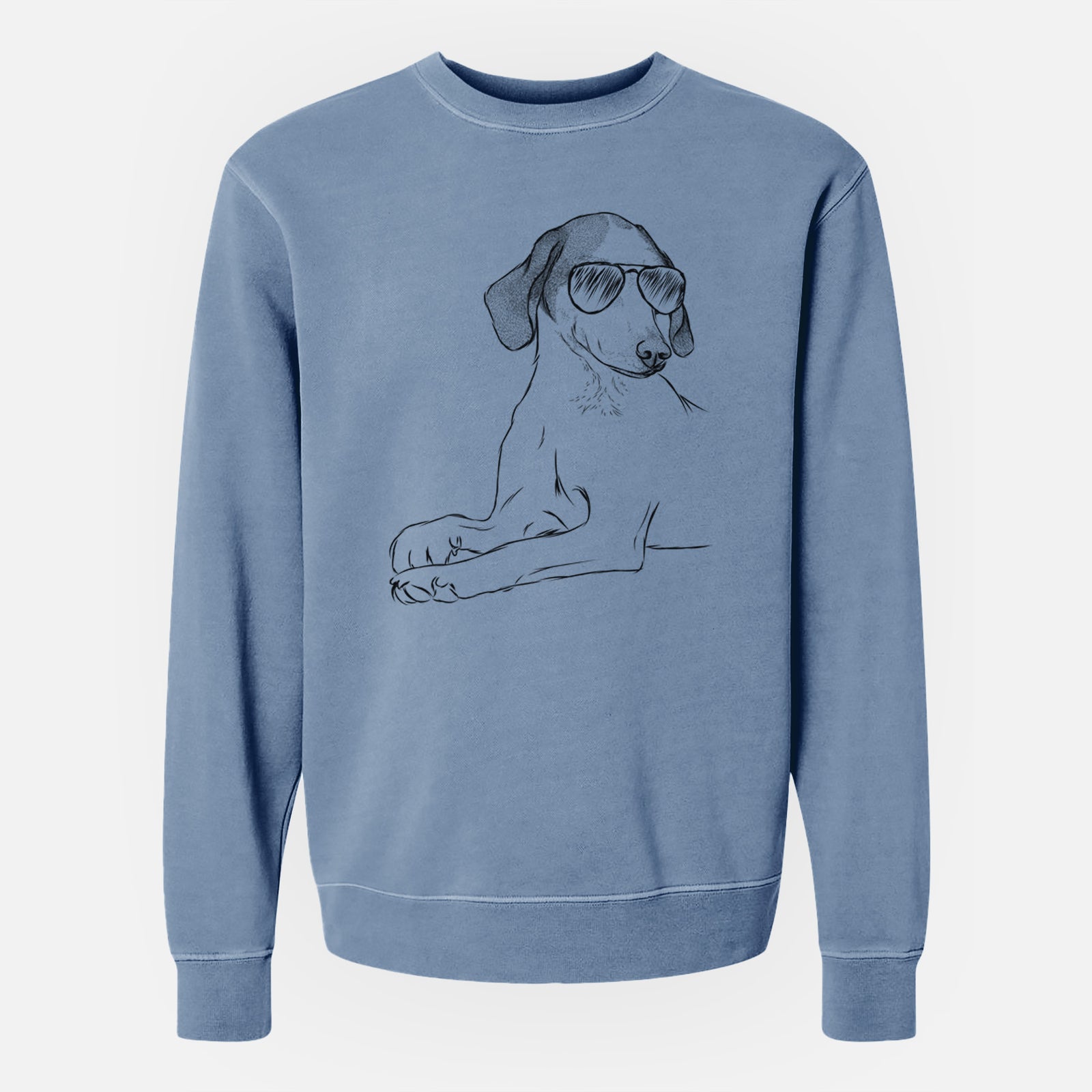 Aviator Opie the Foxhound - Unisex Pigment Dyed Crew Sweatshirt