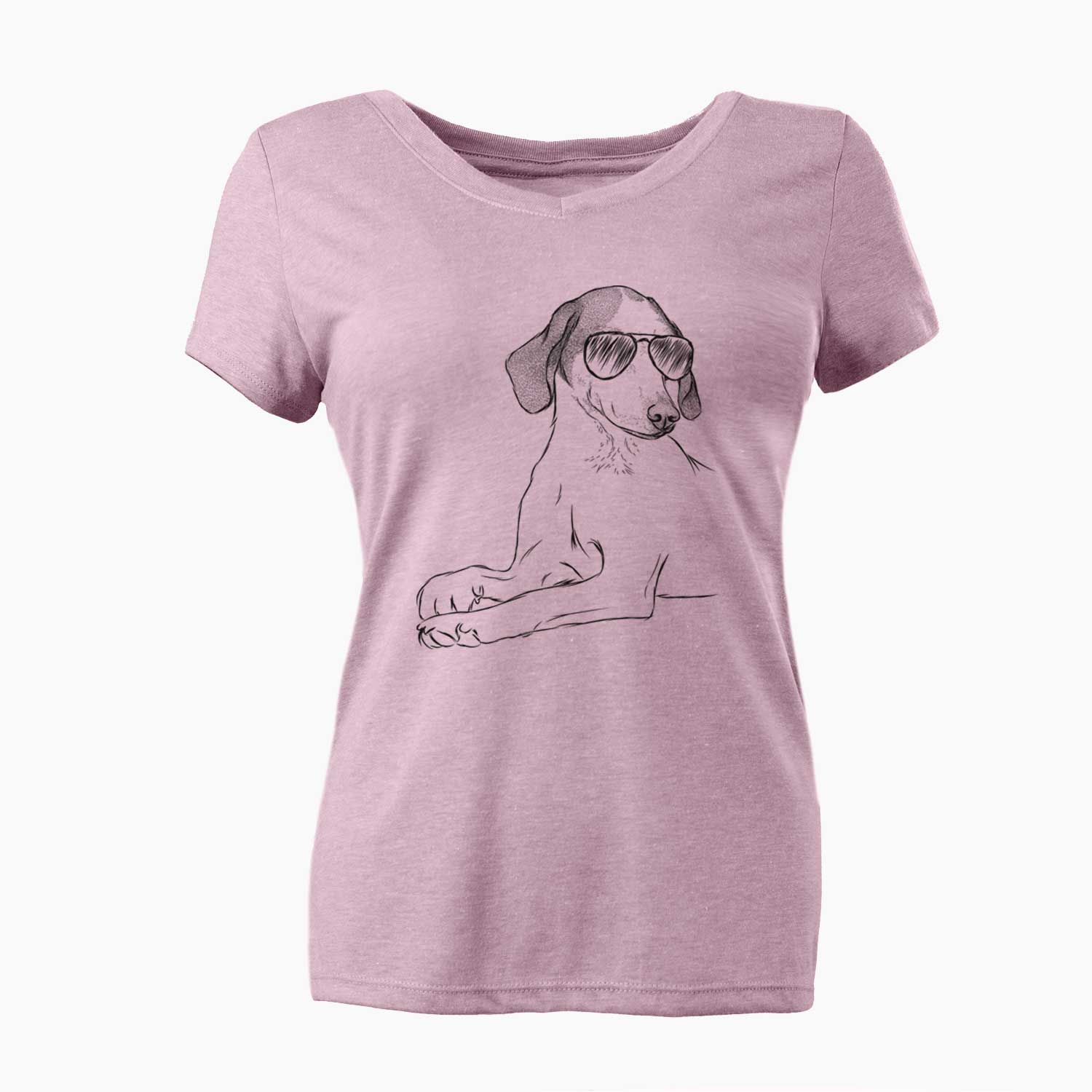 Aviator Opie the Foxhound - Women's V-neck Shirt