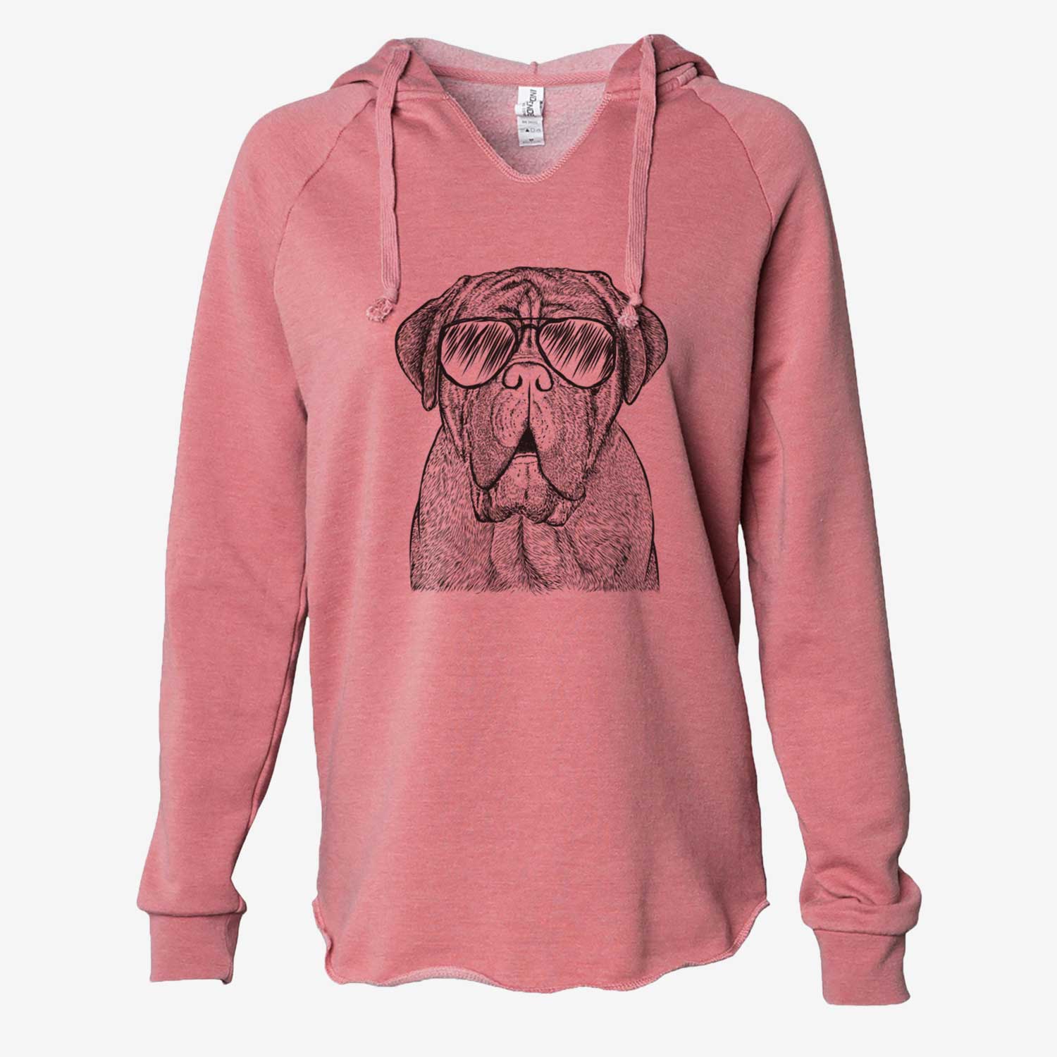 Optimus the Dogue de Bordeaux - Cali Wave Hooded Sweatshirt