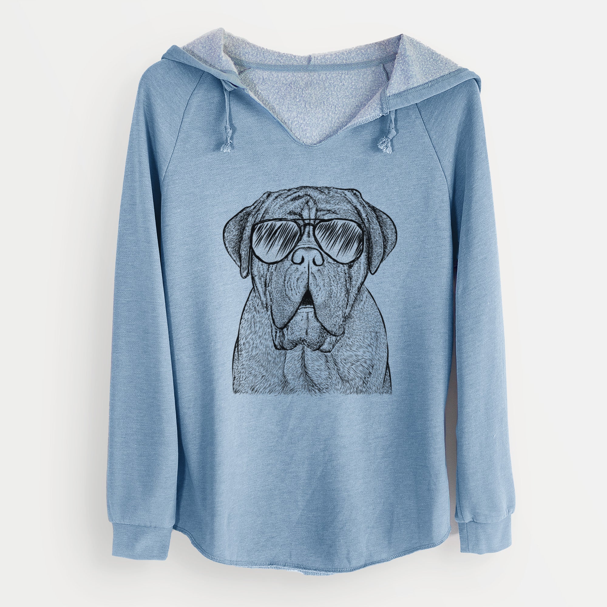 Aviator Optimus the Dogue de Bordeaux - Cali Wave Hooded Sweatshirt