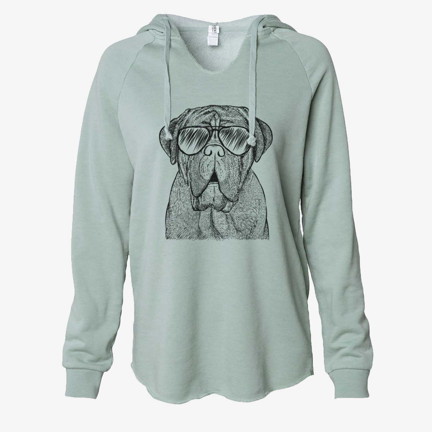 Optimus the Dogue de Bordeaux - Cali Wave Hooded Sweatshirt