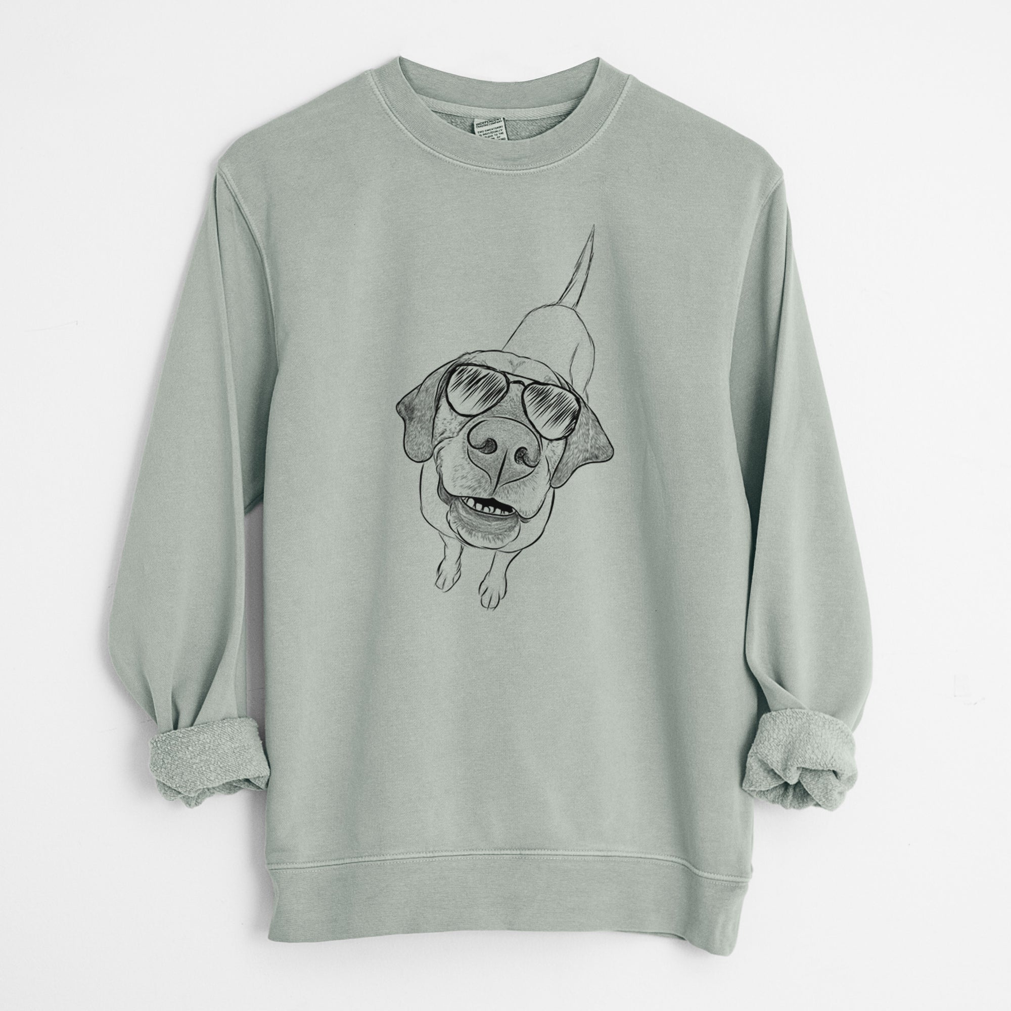 Aviator Oquirrh the Vizsla - Unisex Pigment Dyed Crew Sweatshirt