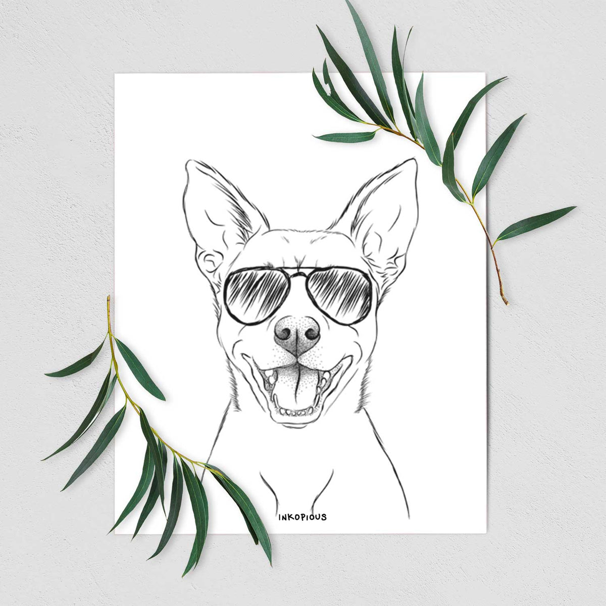 Orange the Carolina Dog Art Print