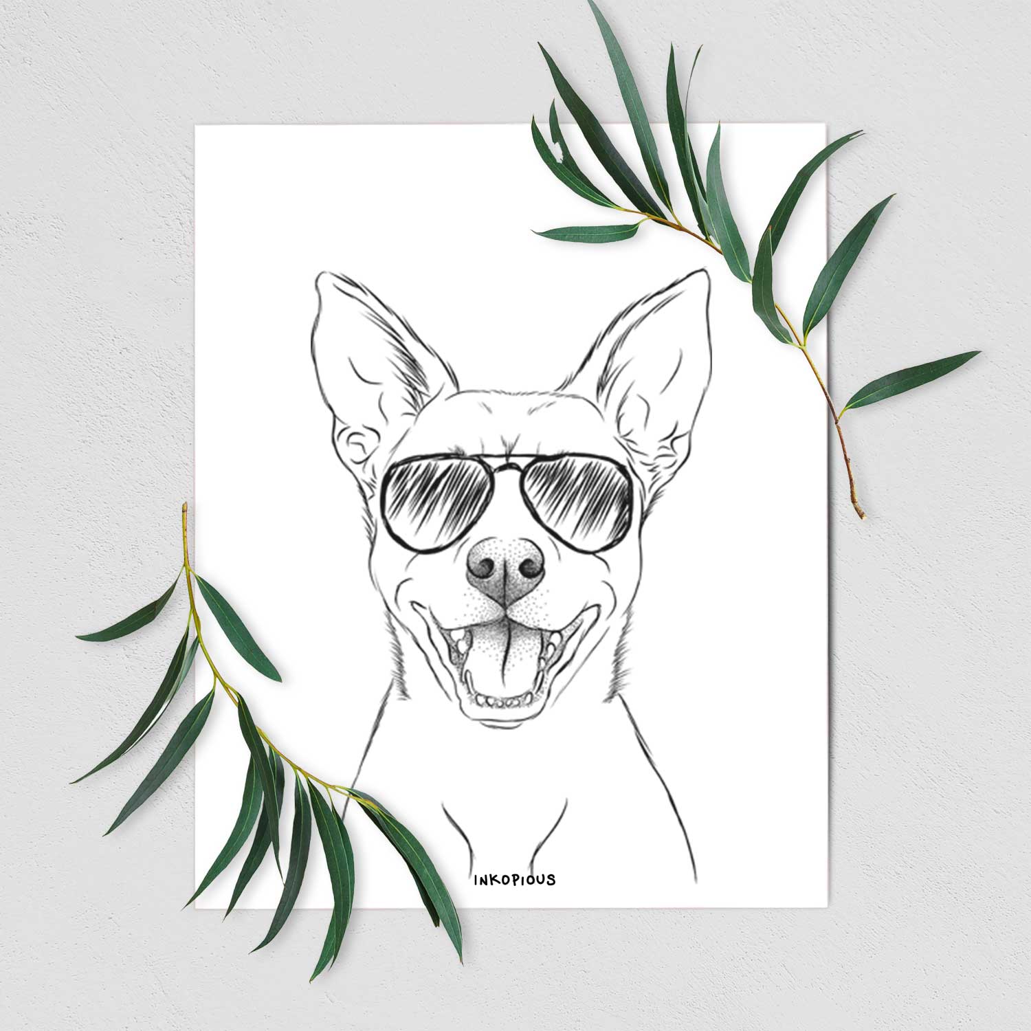 Orange the Carolina Dog Art Print