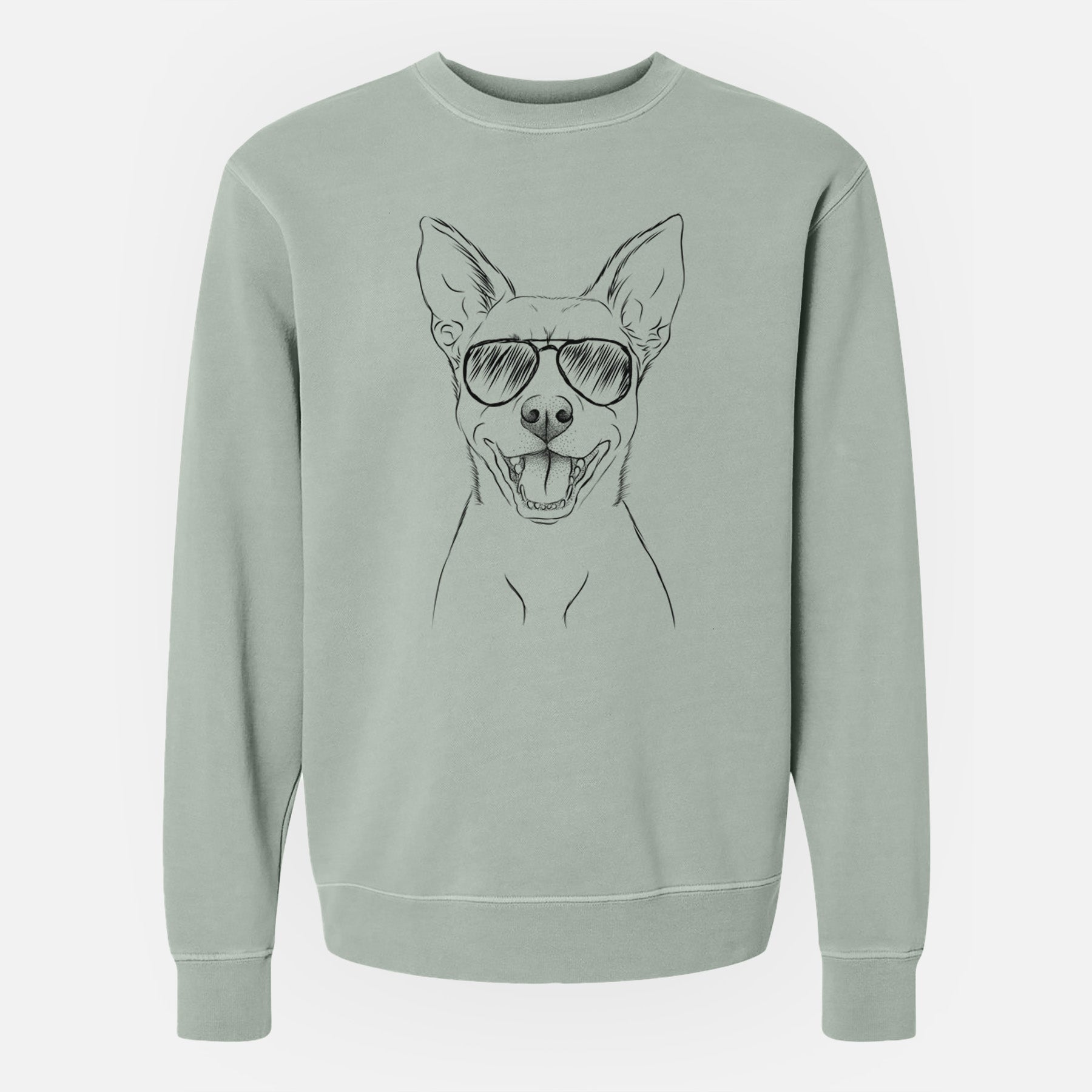 Aviator Orange the Carolina Dog - Unisex Pigment Dyed Crew Sweatshirt