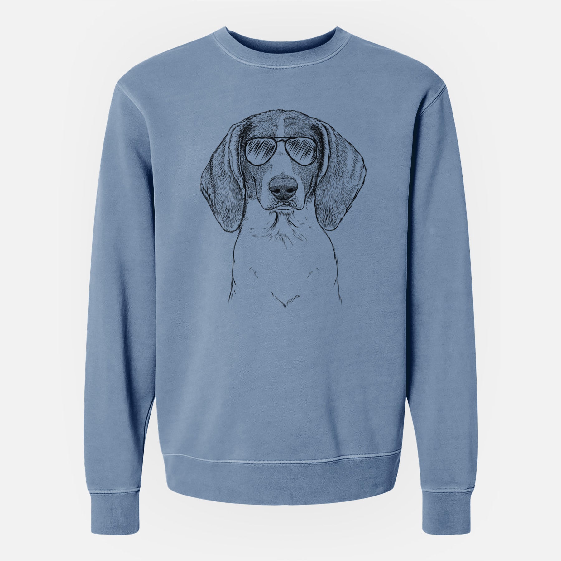 Aviator Orin the Treeing Walker Coonhound - Unisex Pigment Dyed Crew Sweatshirt