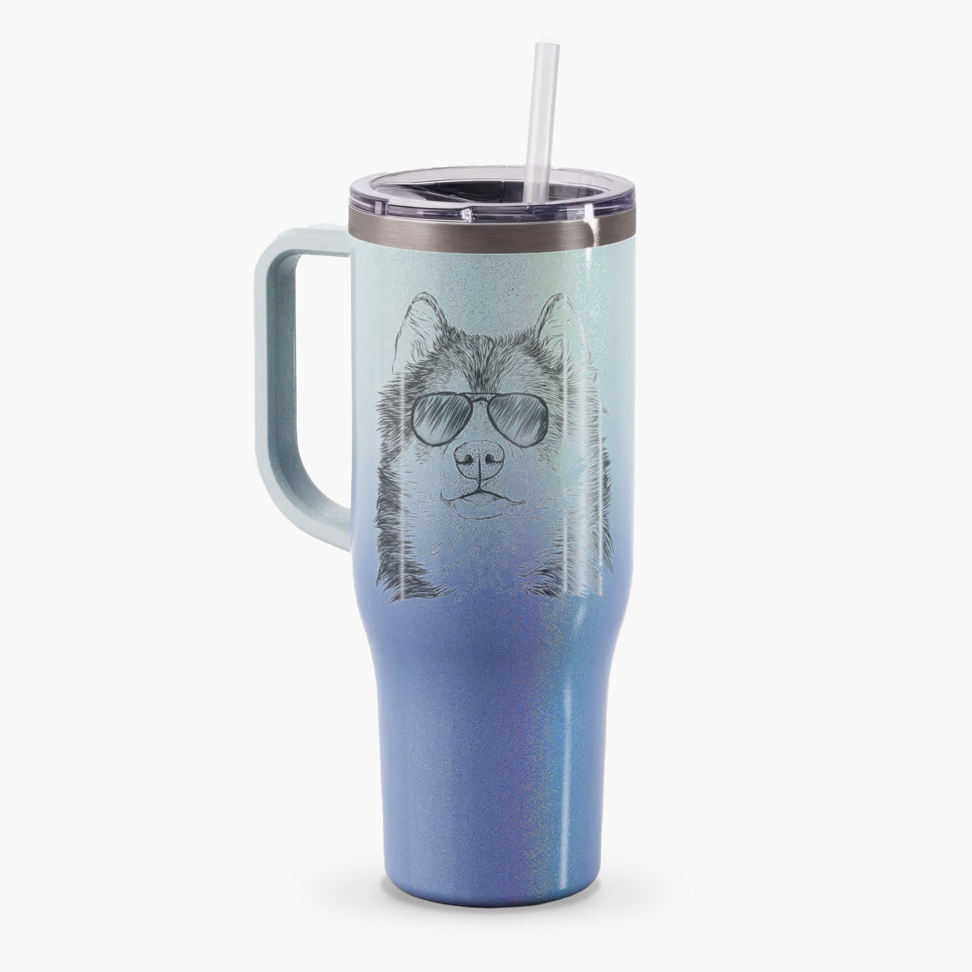 Oskar the Canadian Eskimo Dog - 40oz Tumbler with Handle