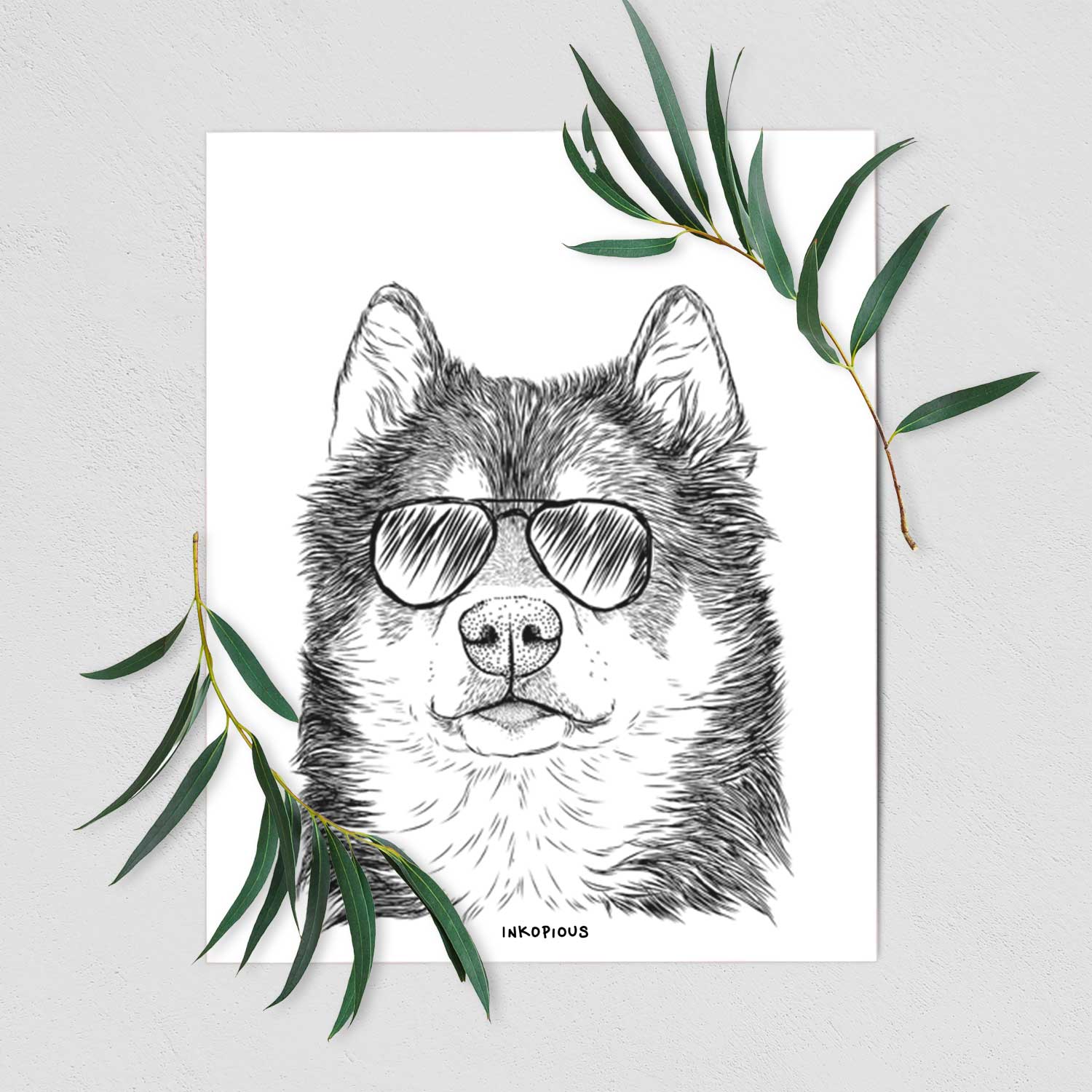 Oskar the Canadian Eskimo Dog Art Print