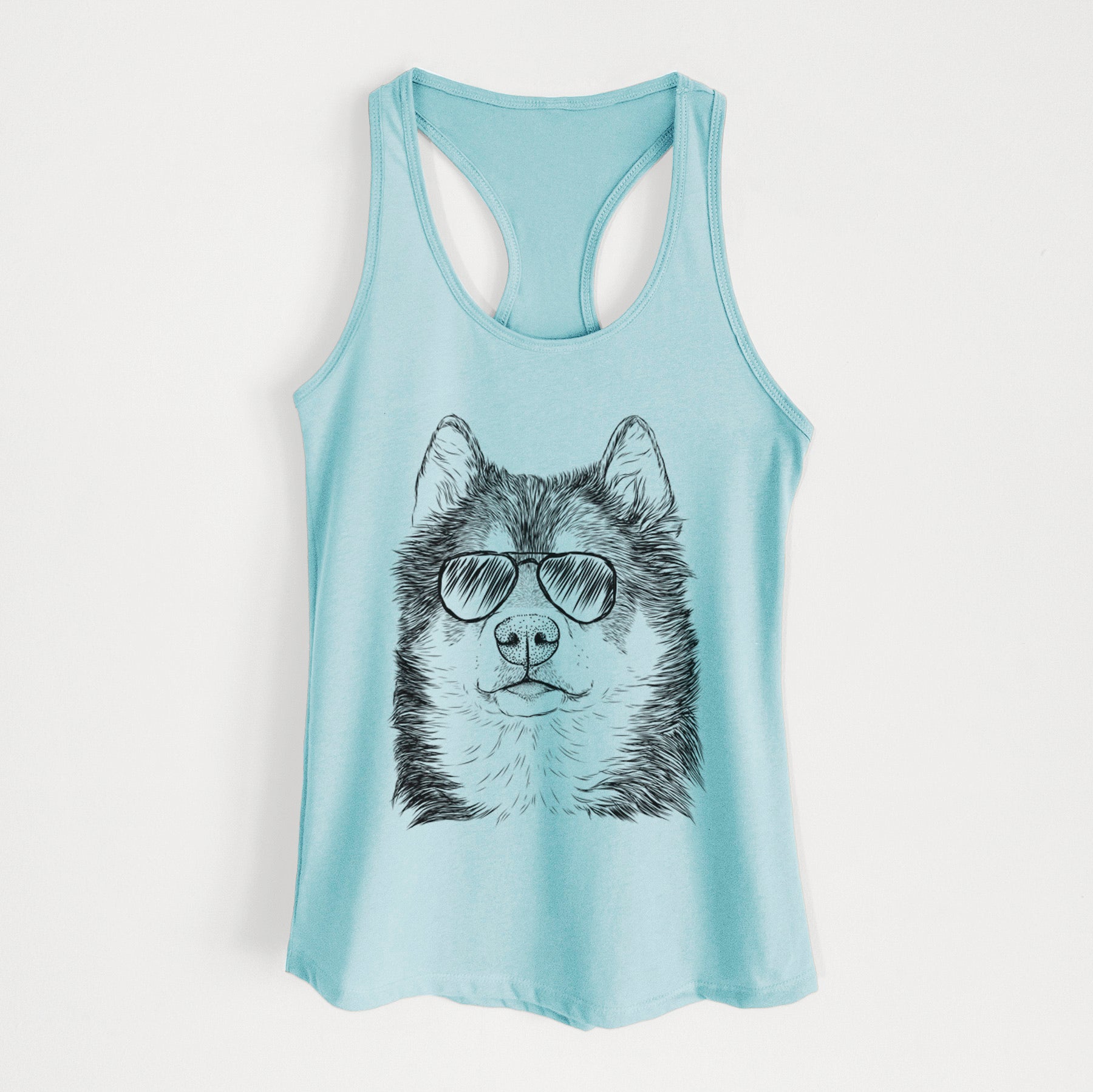 Oskar the Canadian Eskimo Dog - Women's Racerback Tanktop