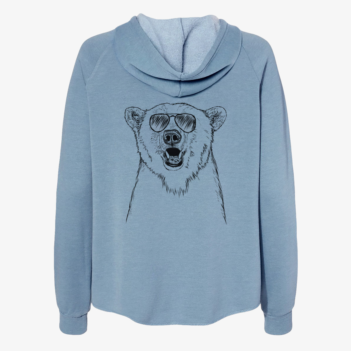 Oslo the Polar Bear - Women's Cali Wave Zip-Up Sweatshirt