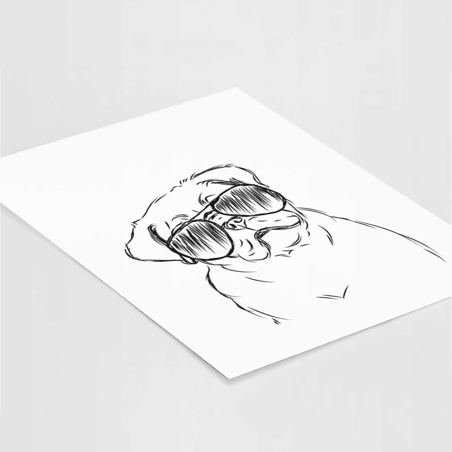 Otis the Pug Art Print