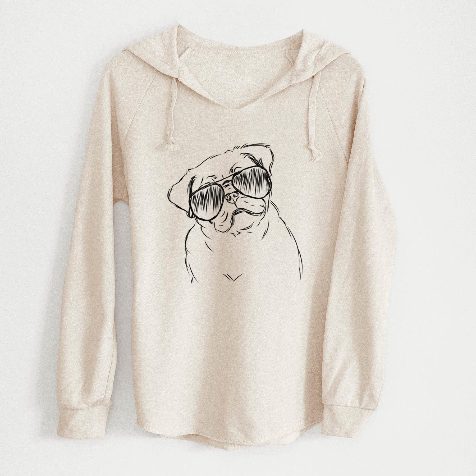 Aviator Otis the Pug - Cali Wave Hooded Sweatshirt