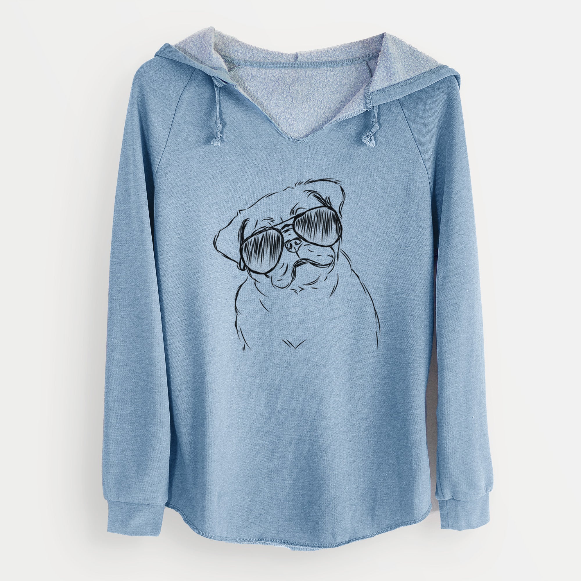 Aviator Otis the Pug - Cali Wave Hooded Sweatshirt