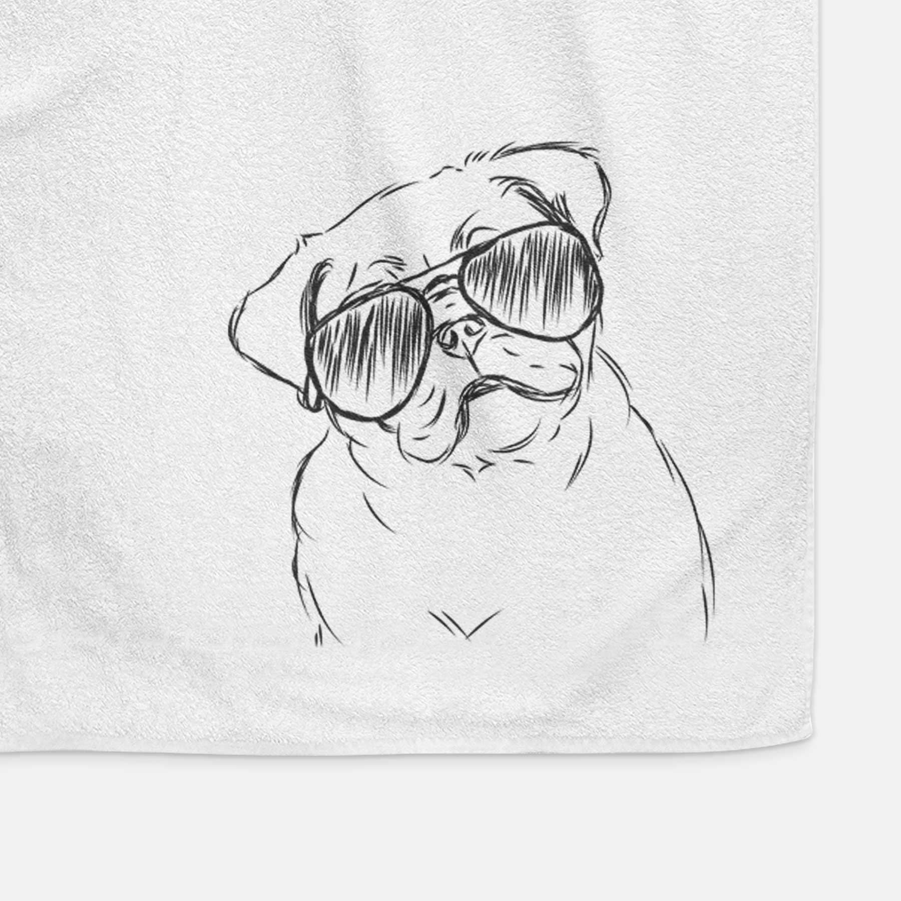 Otis the Pug Decorative Hand Towel