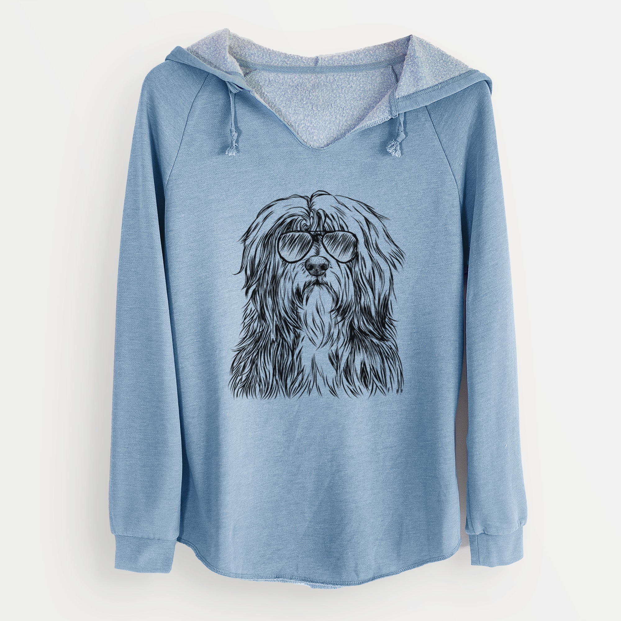 Aviator Otto the Polish Lowland Sheepdog - Cali Wave Hooded Sweatshirt