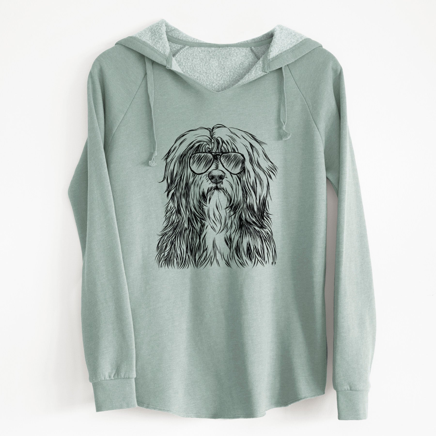 Aviator Otto the Polish Lowland Sheepdog - Cali Wave Hooded Sweatshirt