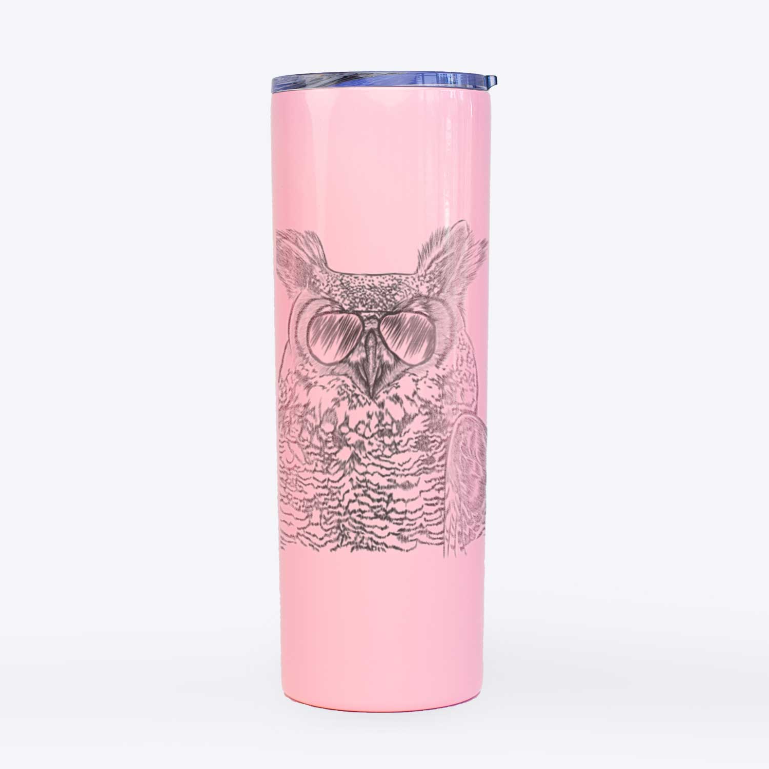 Ozwald the Grey Horned Owl - 20oz Skinny Tumbler