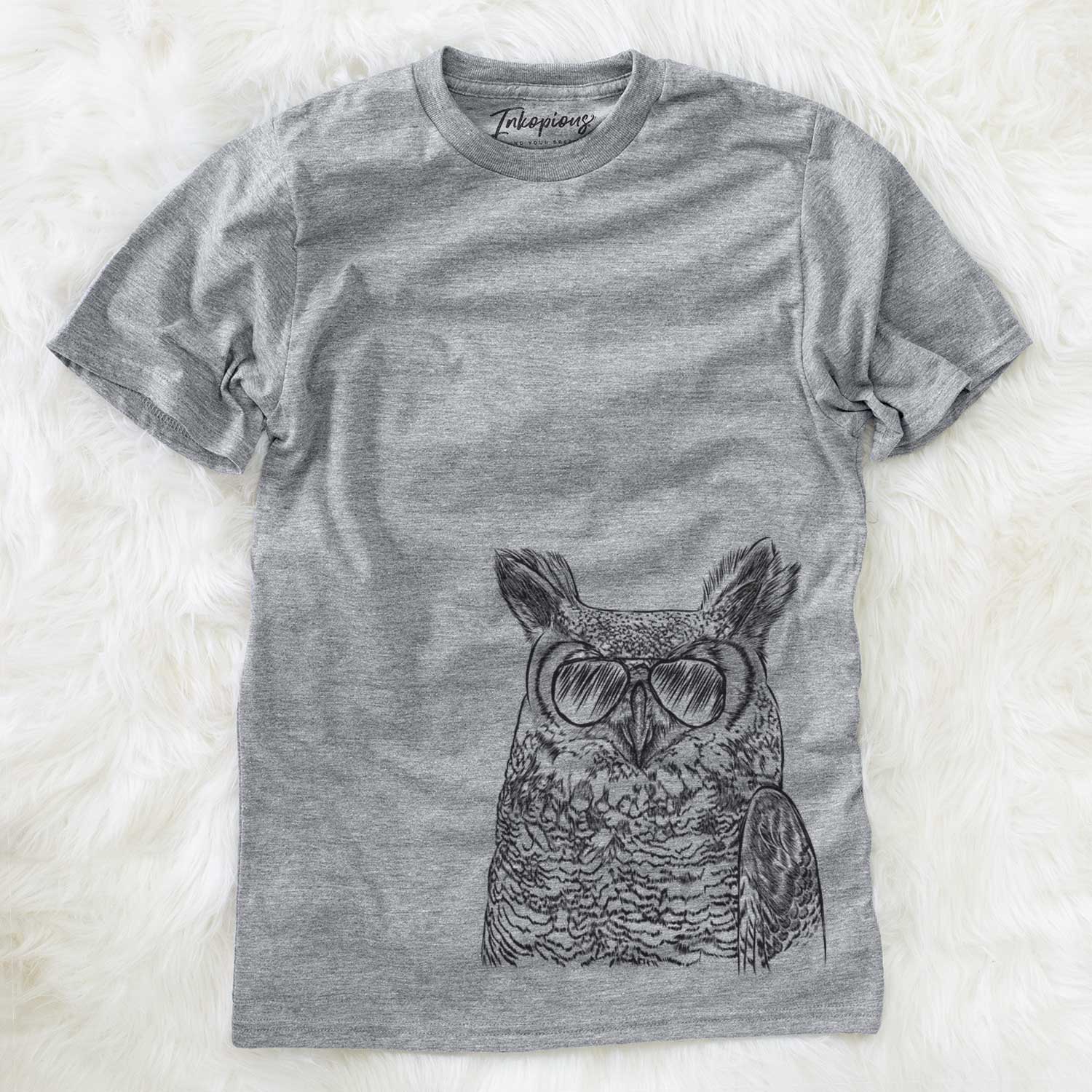 Ozwald the Grey Horned Owl - Unisex Crewneck