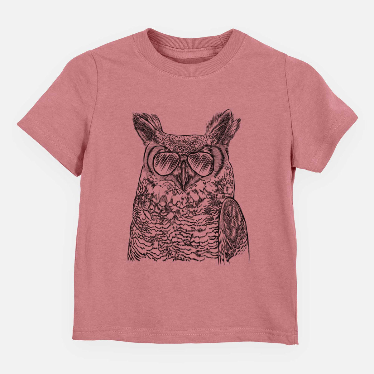 Aviator Ozwald the Grey Horned Owl - Kids/Youth/Toddler Shirt