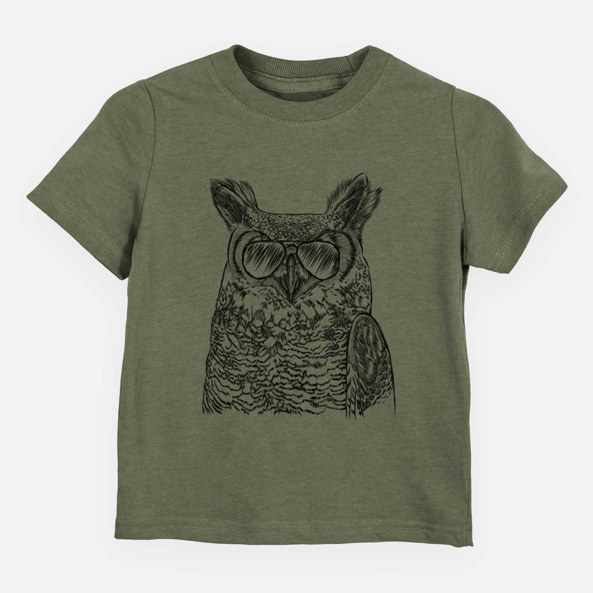 Aviator Ozwald the Grey Horned Owl - Kids/Youth/Toddler Shirt
