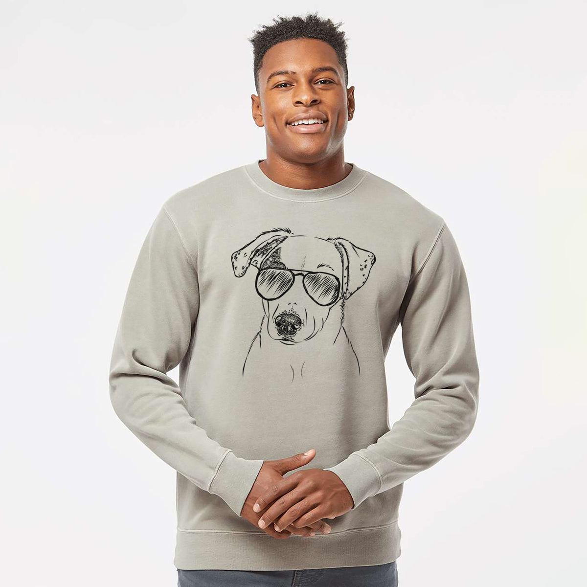 Aviator P Pie the Mixed Breed - Unisex Pigment Dyed Crew Sweatshirt