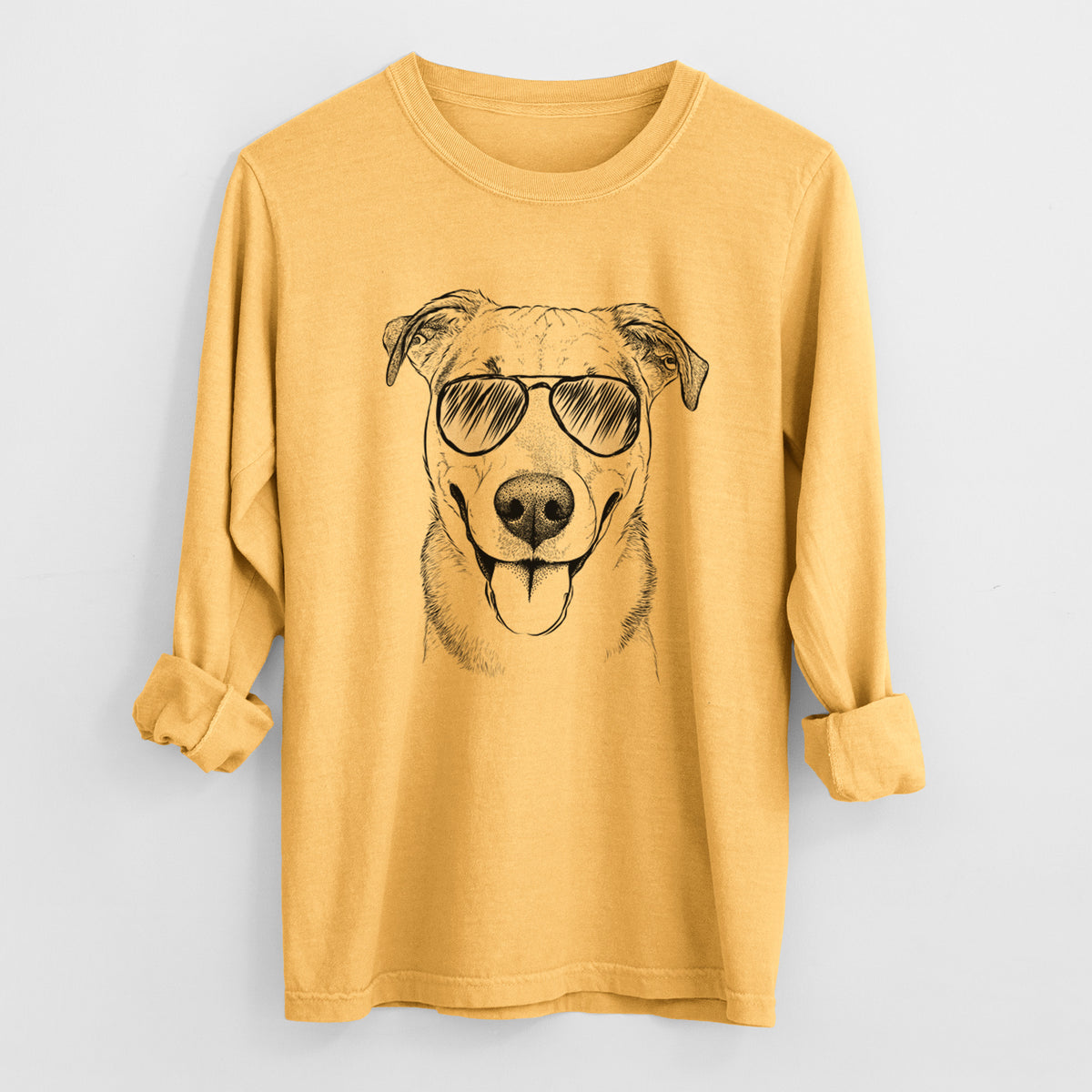 Aviators Padre the Pitbull Mix - Heavyweight 100% Cotton Long Sleeve