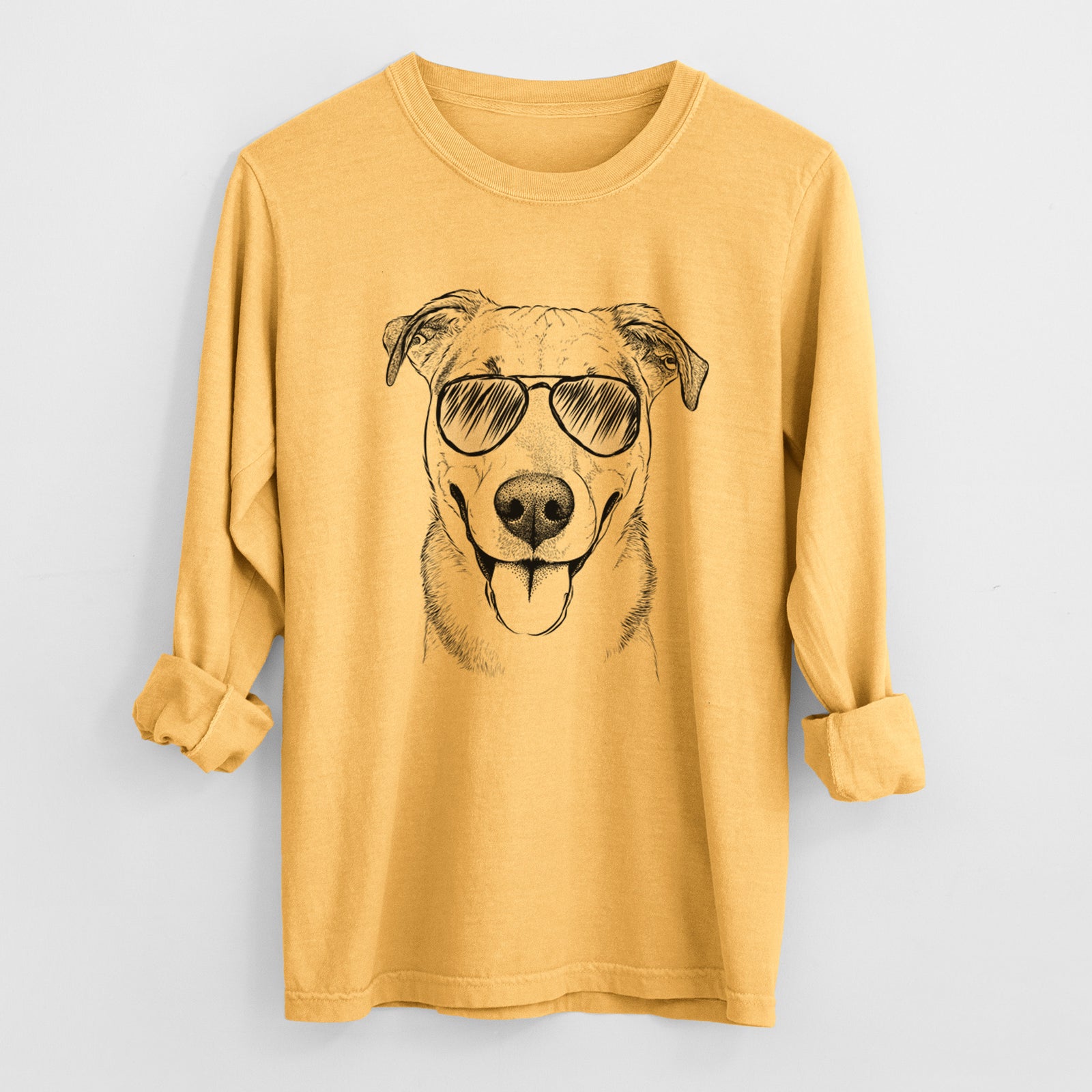 Aviators Padre the Pitbull Mix - Heavyweight 100% Cotton Long Sleeve