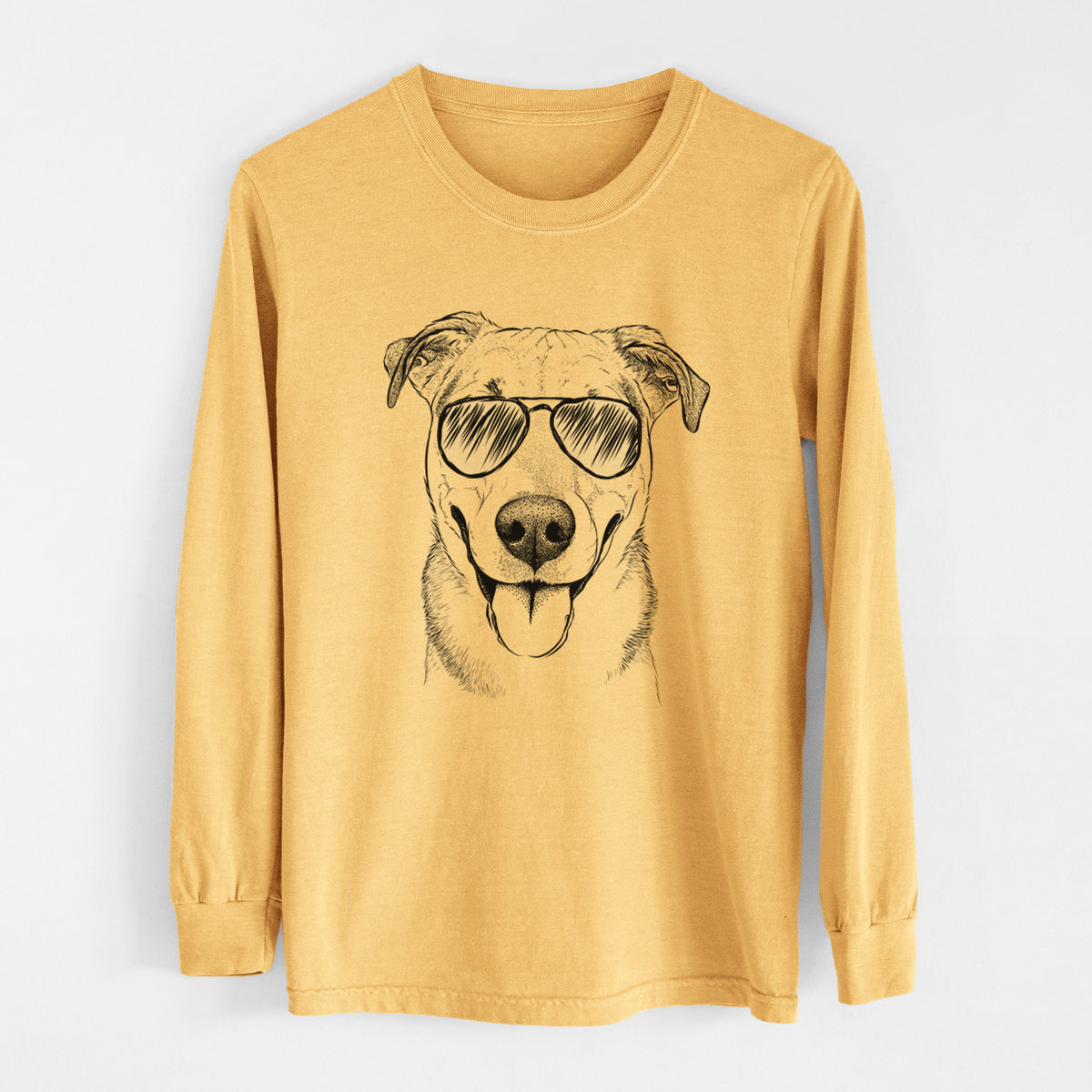 Aviators Padre the Pitbull Mix - Heavyweight 100% Cotton Long Sleeve