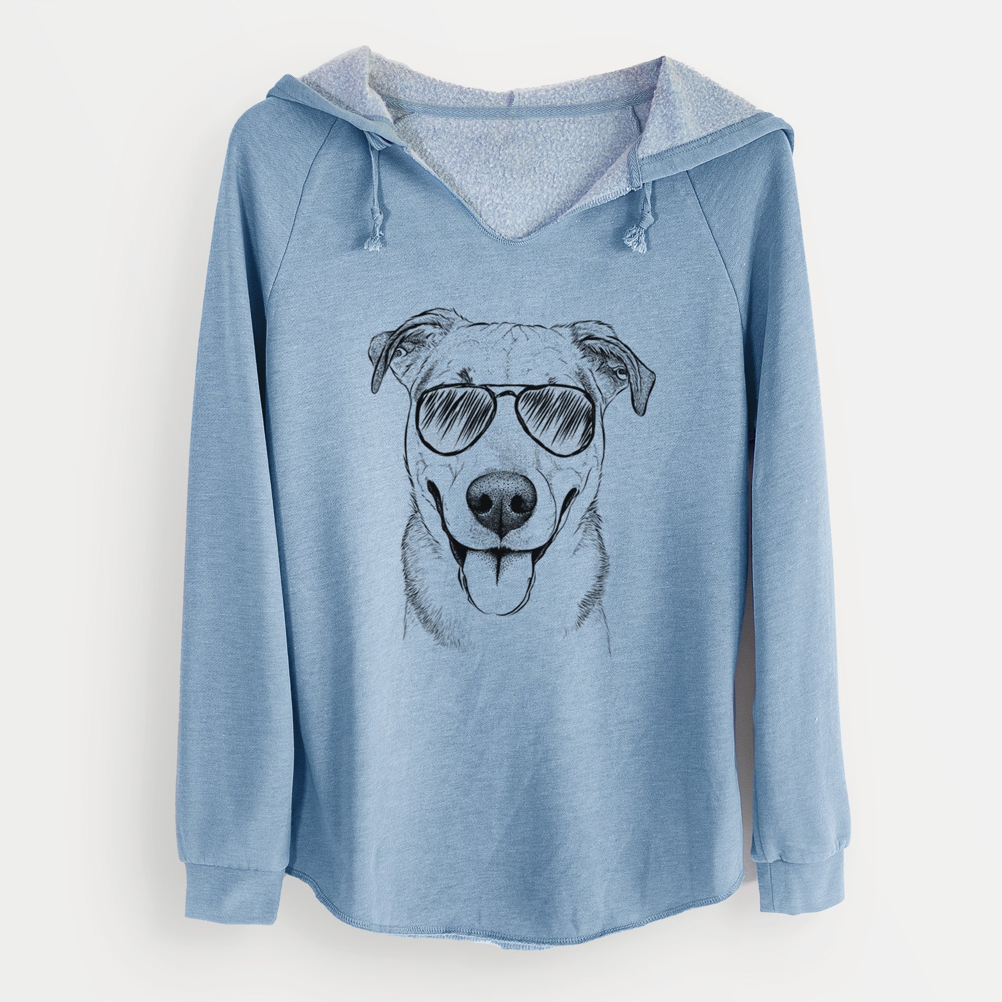 Aviator Padre the Pitbull Mix - Cali Wave Hooded Sweatshirt