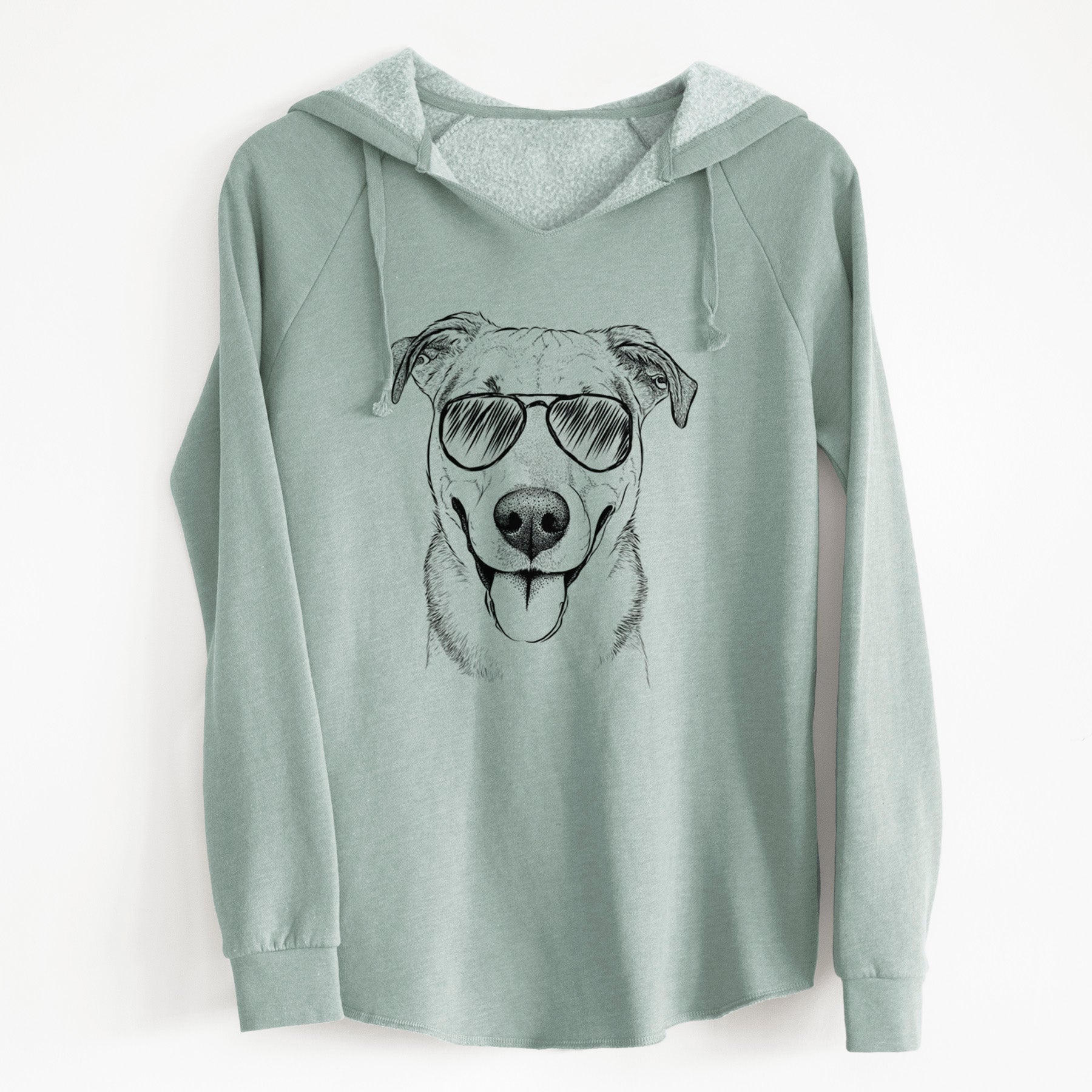 Aviator Padre the Pitbull Mix - Cali Wave Hooded Sweatshirt