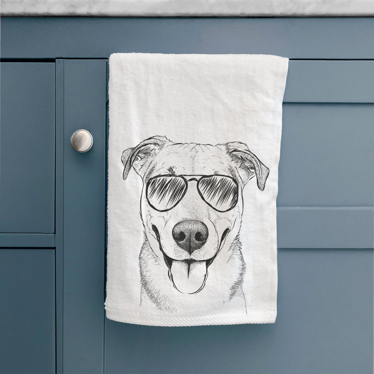Padre the Pitbull Mix Decorative Hand Towel