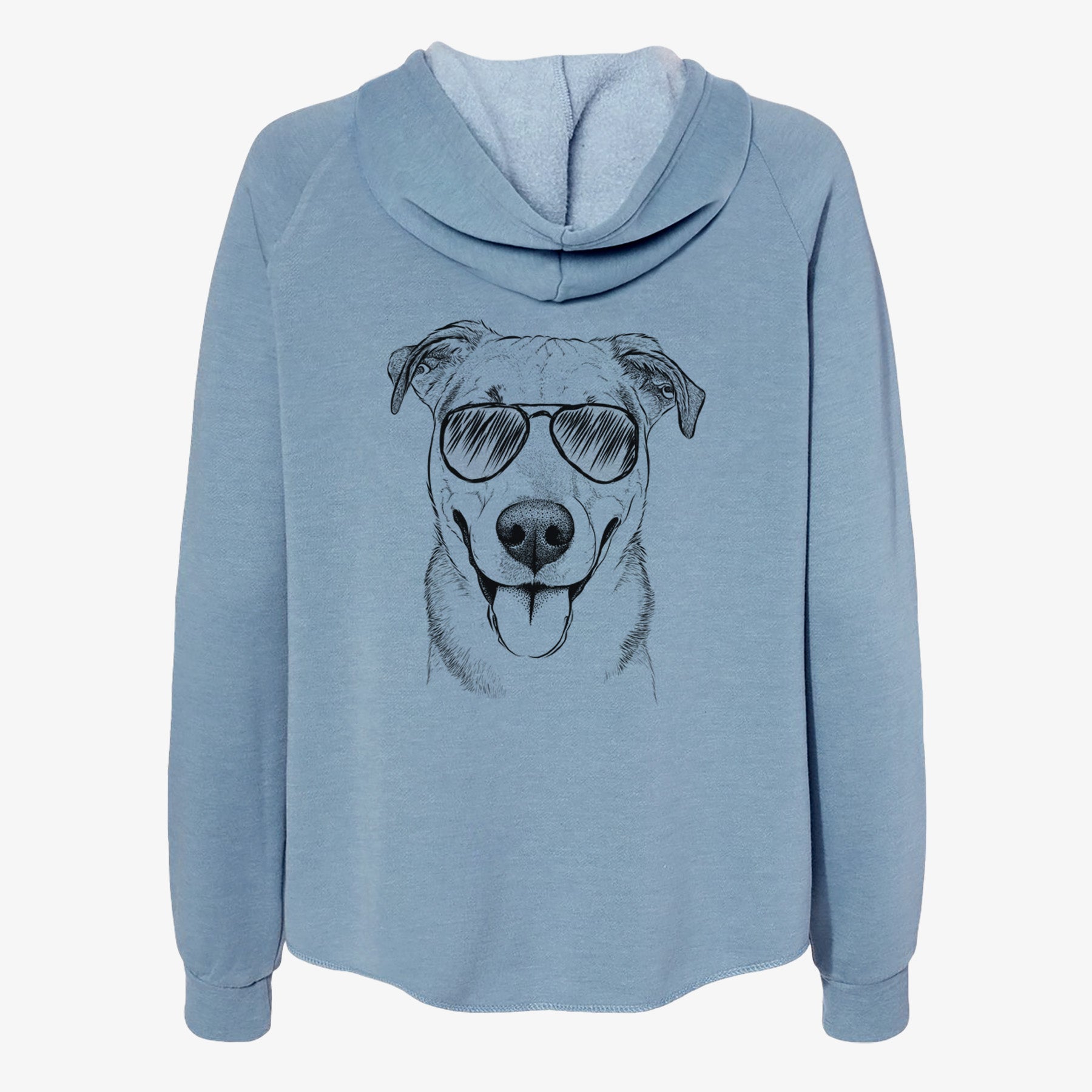 Padre the Pitbull Mix - Women's Cali Wave Zip-Up Sweatshirt